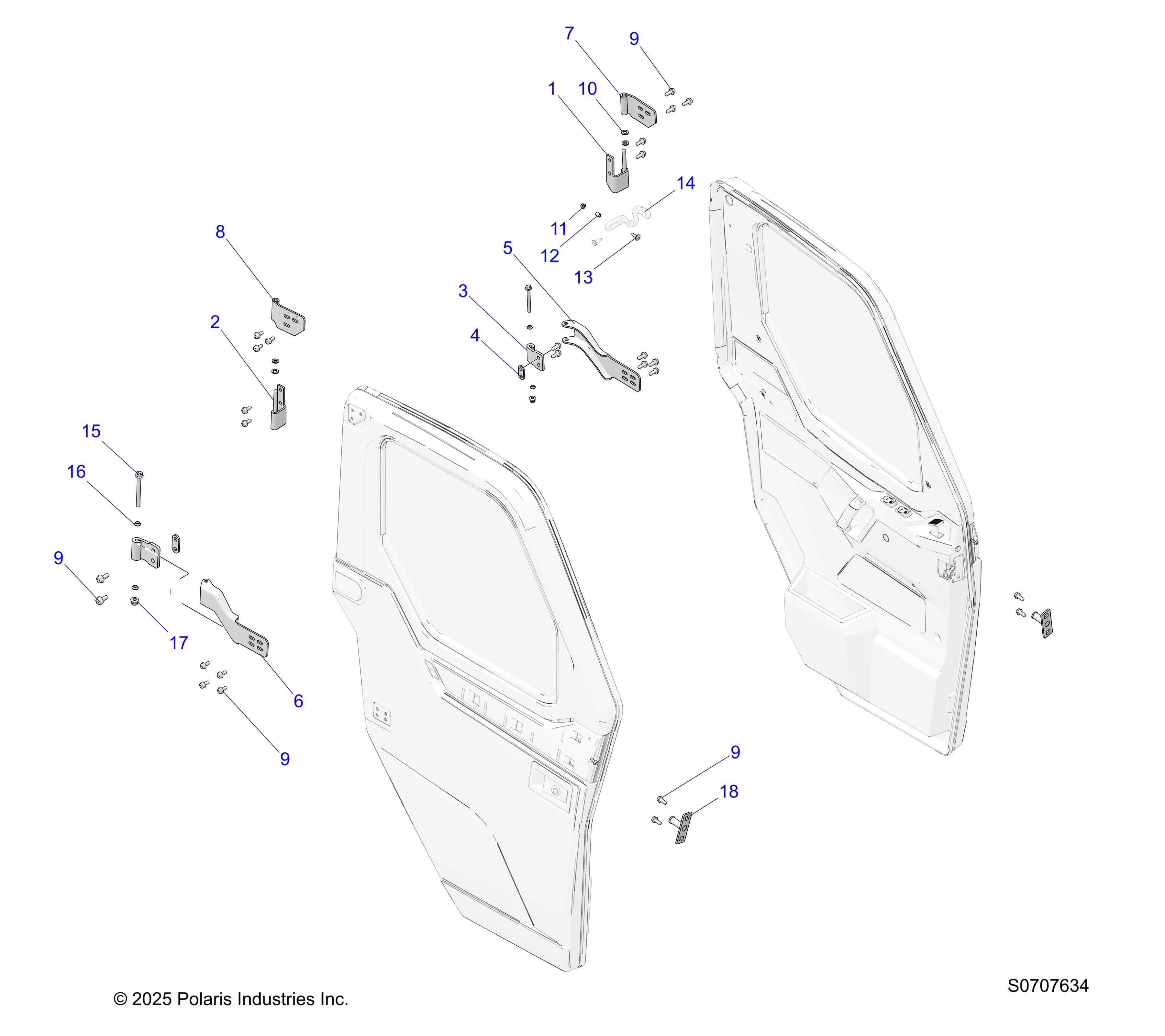 2026 RANGER 1000 XP CREW NSTR ULTIMATE β BODY, DOOR, FRONT MOUNTING diagram