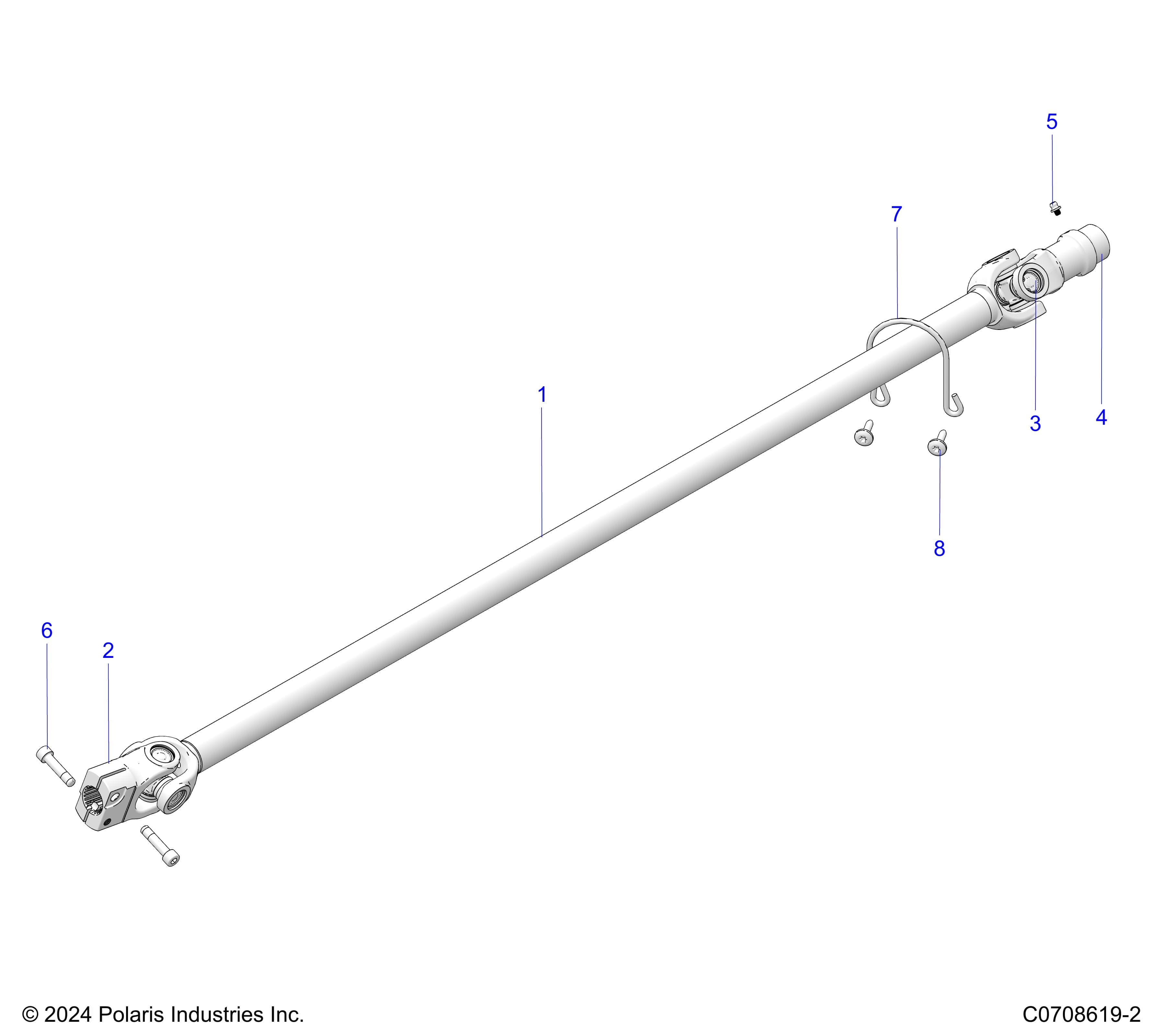 2026 POLARIS XPEDITION ADV 5 NORTHSTAR β DRIVE TRAIN, FRONT PROP SHAFT diagram