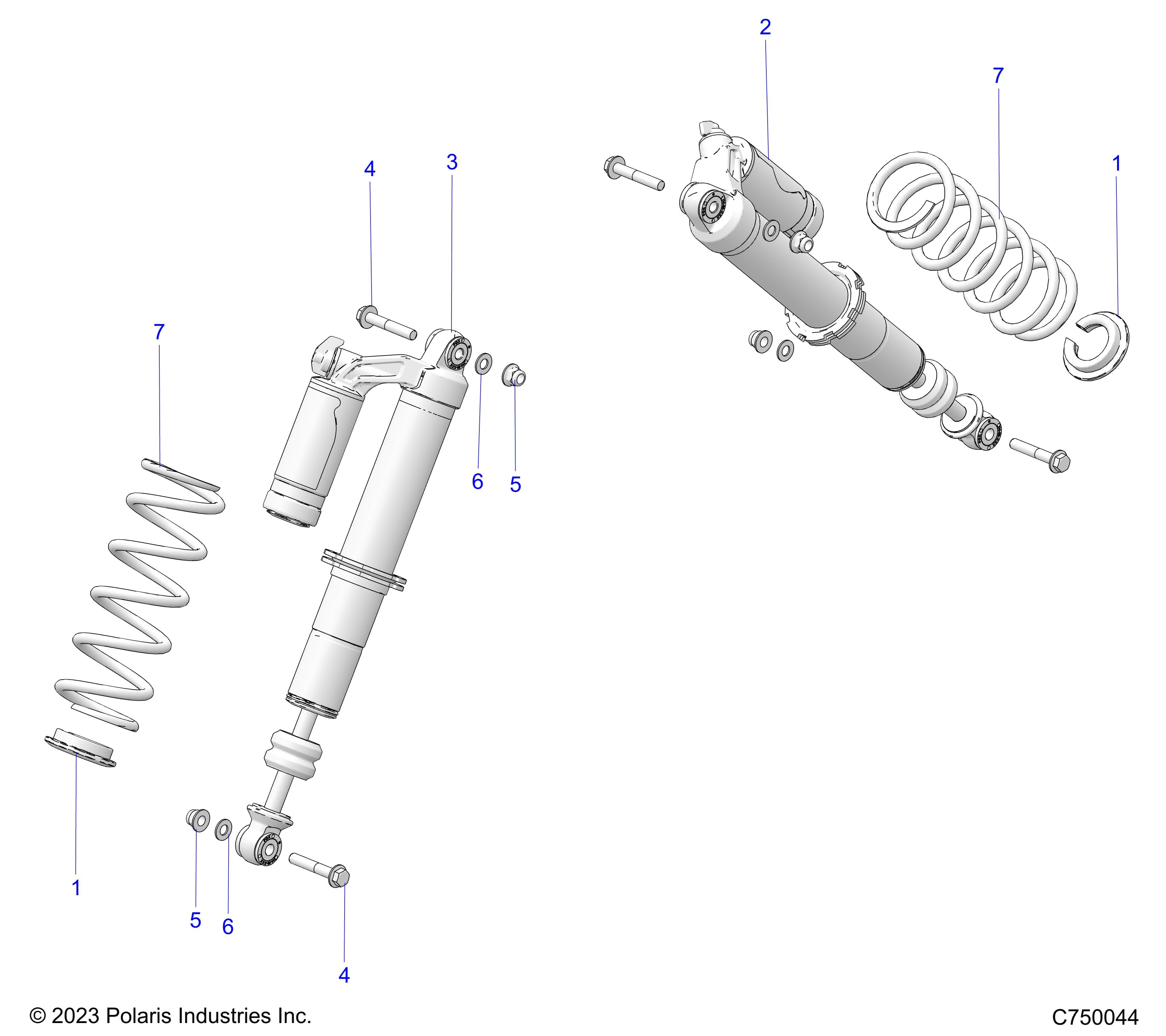 2026 GENERAL 1000 PREMIUM β SUSPENSION, FRONT SHOCK MOUNTING diagram