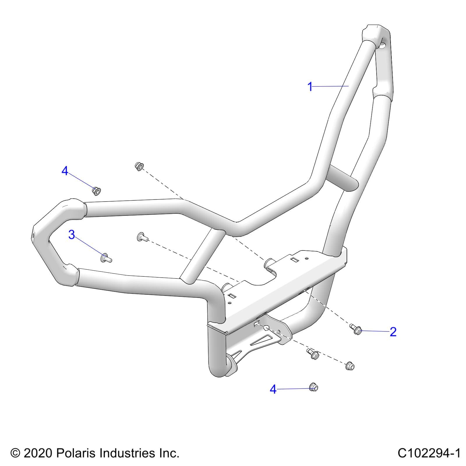 2026 SPORTSMAN 570 X2 EPS β BODY, FRONT BUMPER - A26SWE57AL (C102294-1) diagram