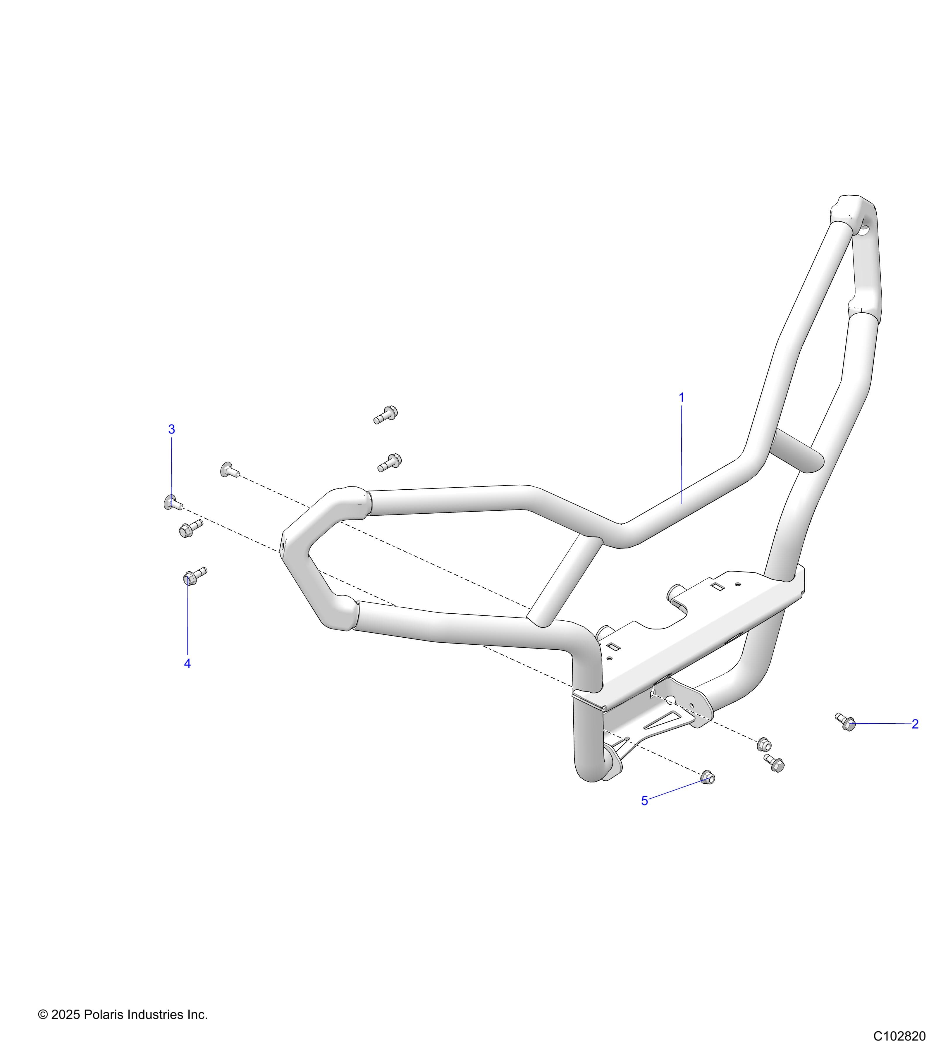 2026 SPORTSMAN 570 EPS β BODY, FRONT BUMPER, TRAIL - A26SEE57A1/A4/A6/A9/B1/B4/B6 (C102820) diagram