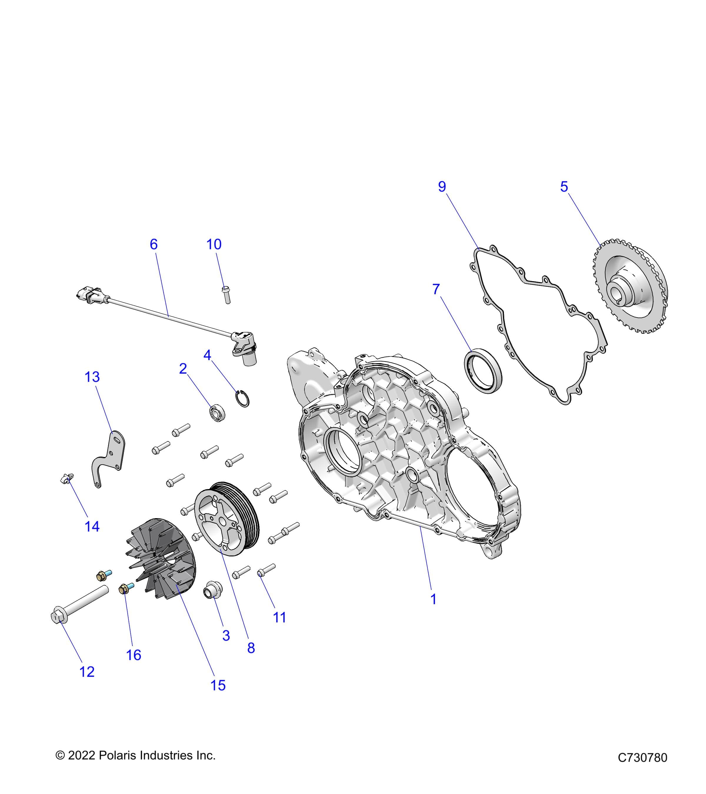 2026 RANGER 1000 XP NSTR ULTIMATE TRAIL BOSS β ENGINE, MAG COVER MOUNT - R26RRV99AK (C730780) diagram