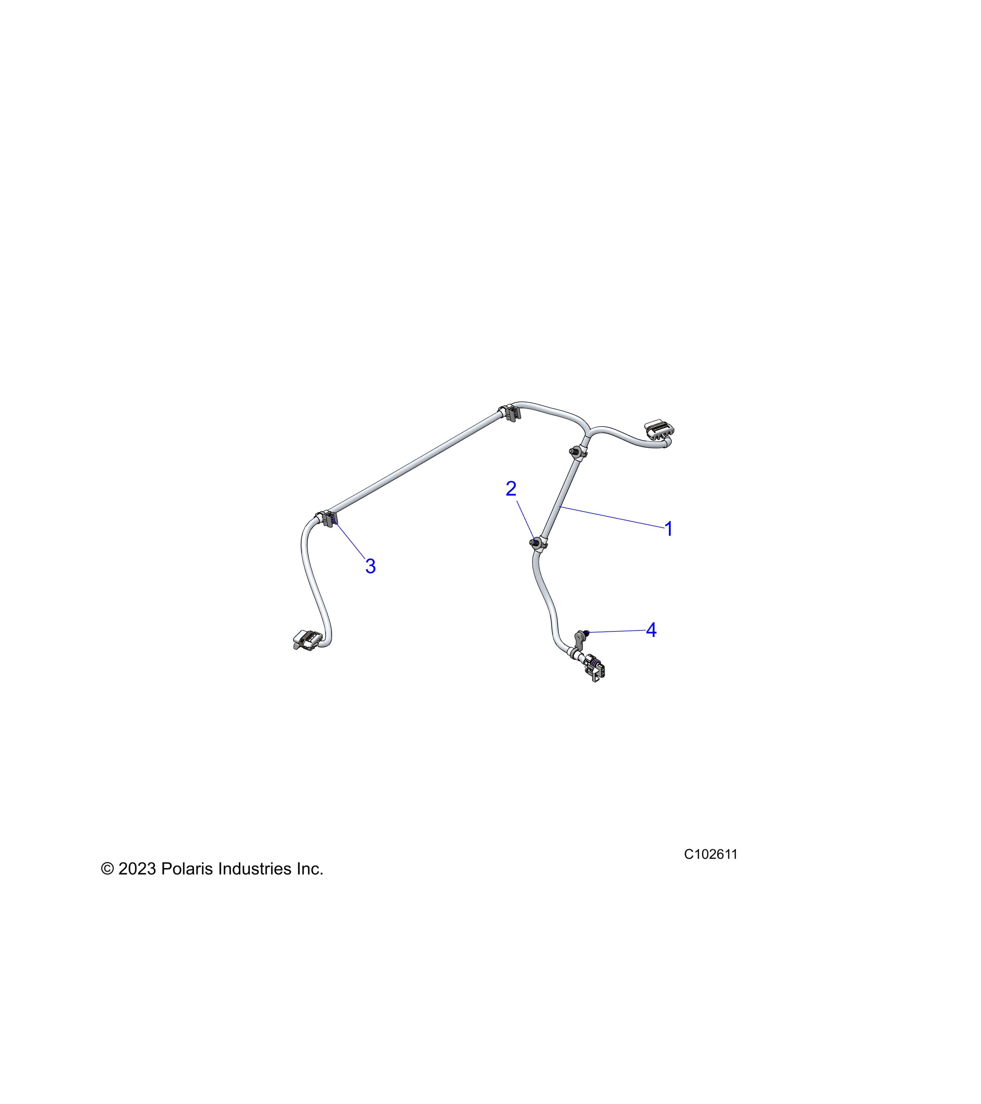 2026 SPORTSMAN TOURING 570 β ELECTRICAL, TAILLIGHT HARNESS - A26SDA57A7 (C102611) diagram