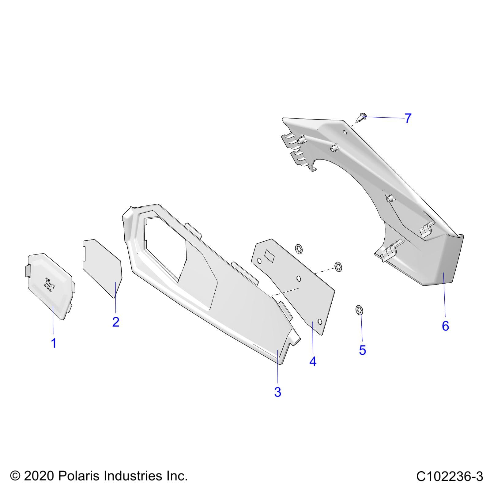2026 SPORTSMAN TOURING 570 β BODY, CLOSE OFF PANEL and ACCESS PANEL - A26SDA57A7 (C102236-3) diagram