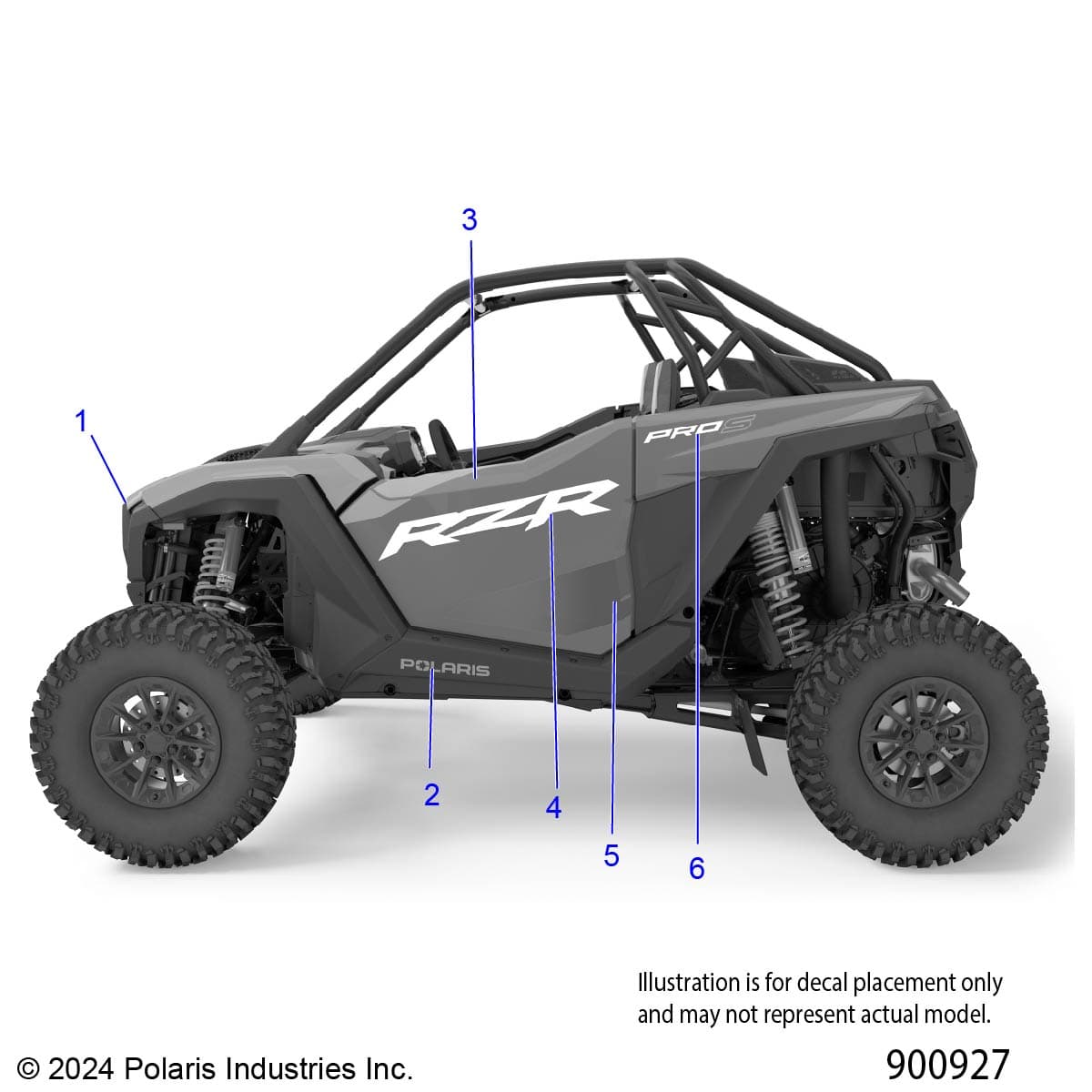 2026 RZR PRO S SPORT β BODY, DECALS GRAPHICS - Z26SPE92A4/B4/A6/B6 (900927) diagram
