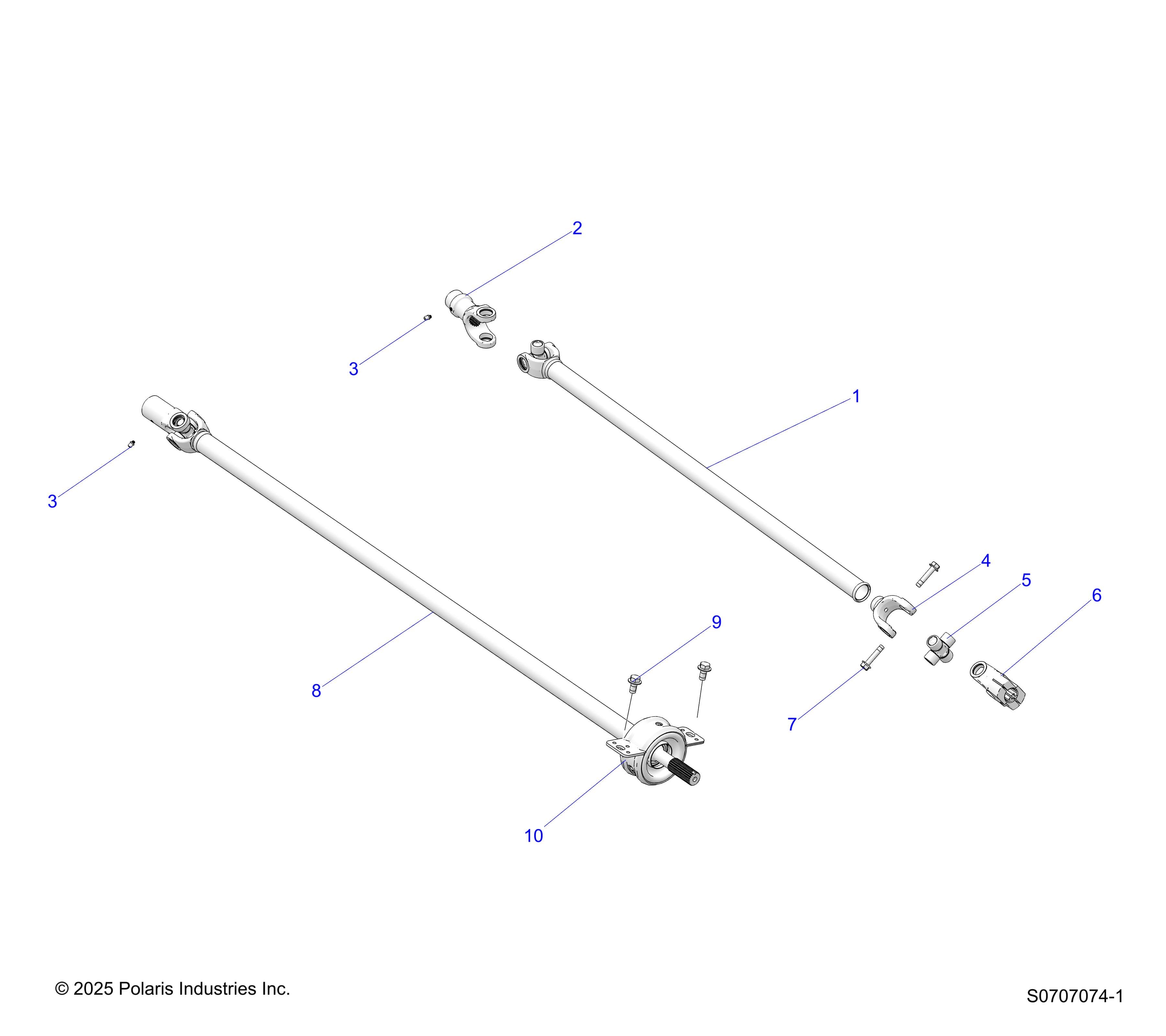 2026 RANGER 1000 CREW NON EPS β DRIVE TRAIN, PROP SHAFTS diagram