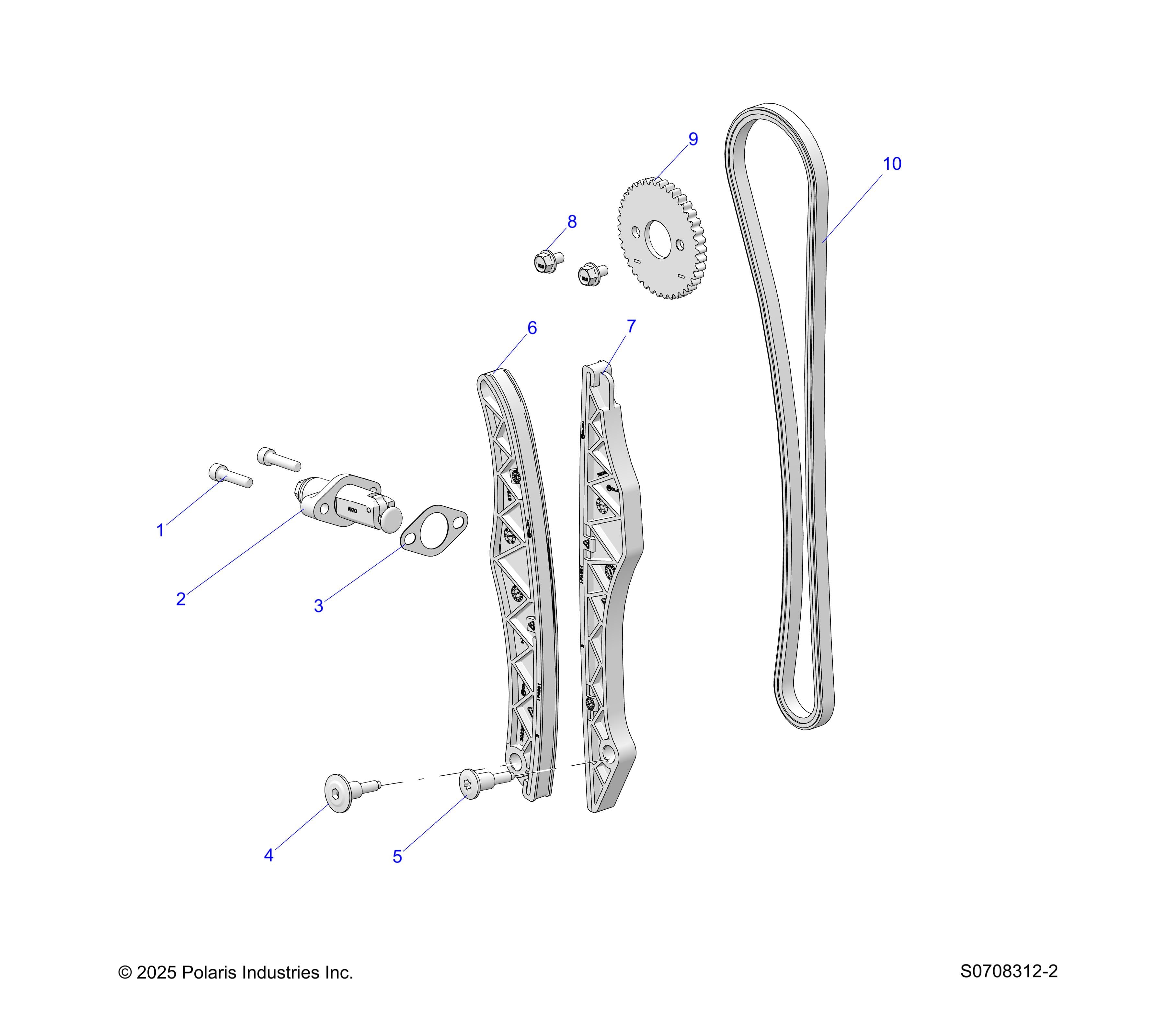 2026 RANGER 1000 NON EPS β ENGINE, CAM CHAIN & TENSIONER diagram