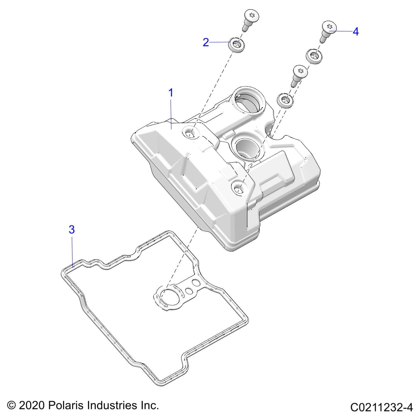 2026 SPORTSMAN 570 EPS β ENGINE, VALVE COVER - A26SEE57A1/A4/A6/A9/B1/B4/B6 (C0211232-4) diagram