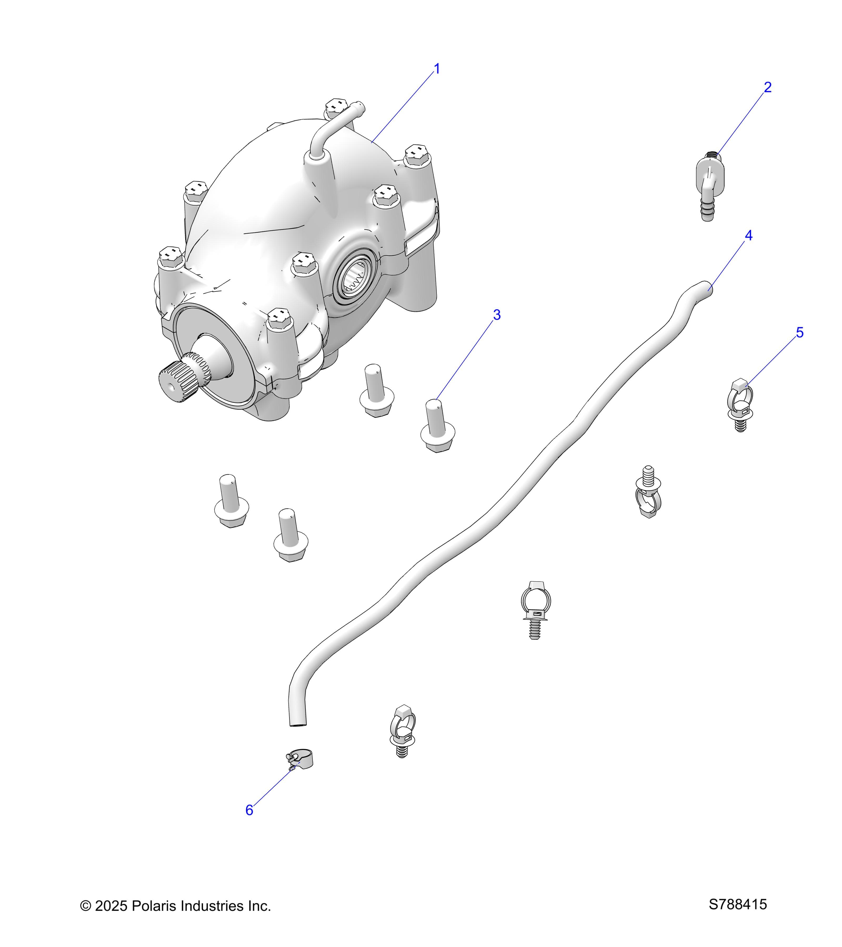 2026 RANGER 500 β DRIVE TRAIN, FRONT GEARCASE MOUNTING diagram
