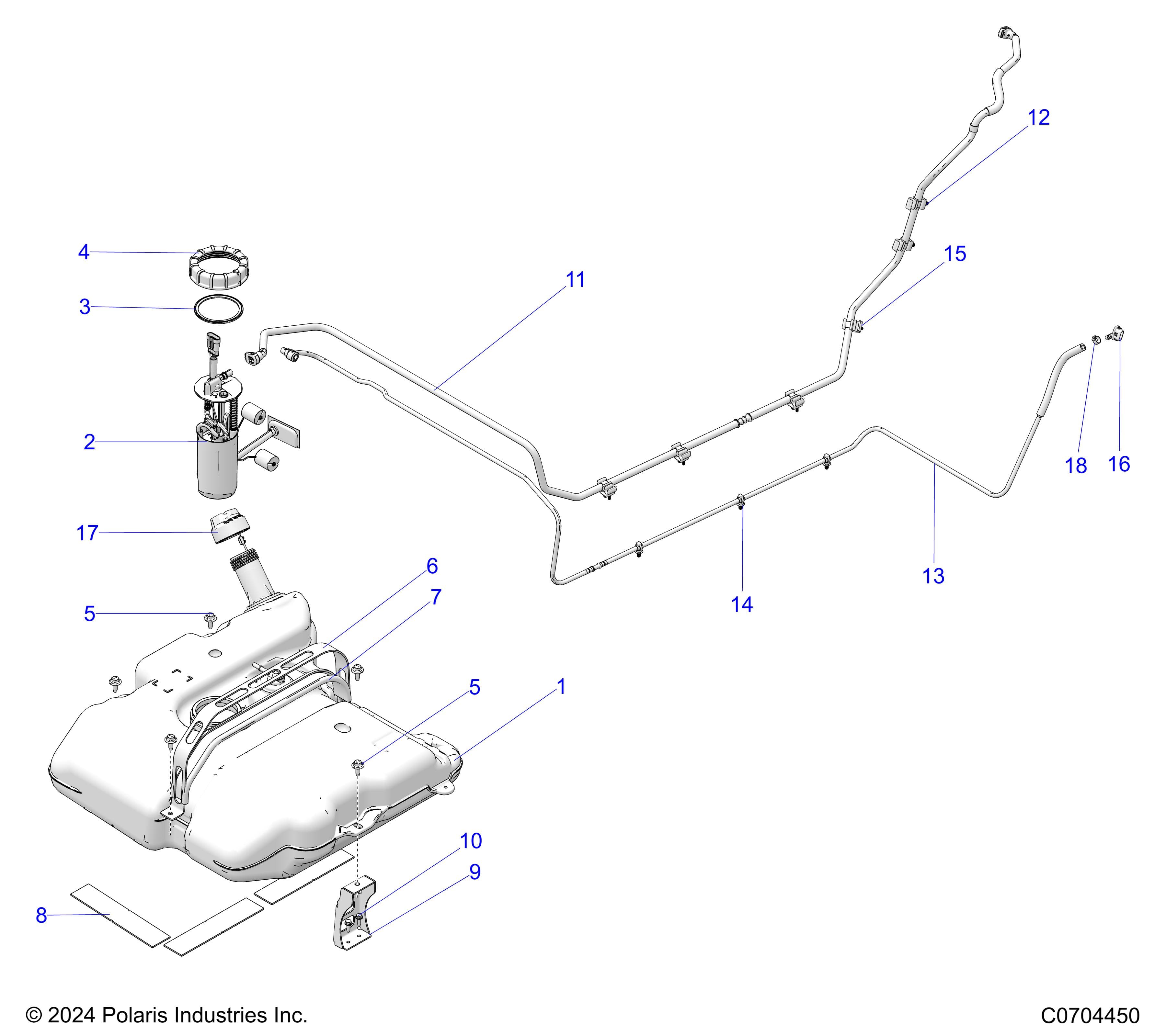 2026 POLARIS XPEDITION ADV 5 NORTHSTAR β FUEL SYSTEM, FUEL TANK ASM. diagram