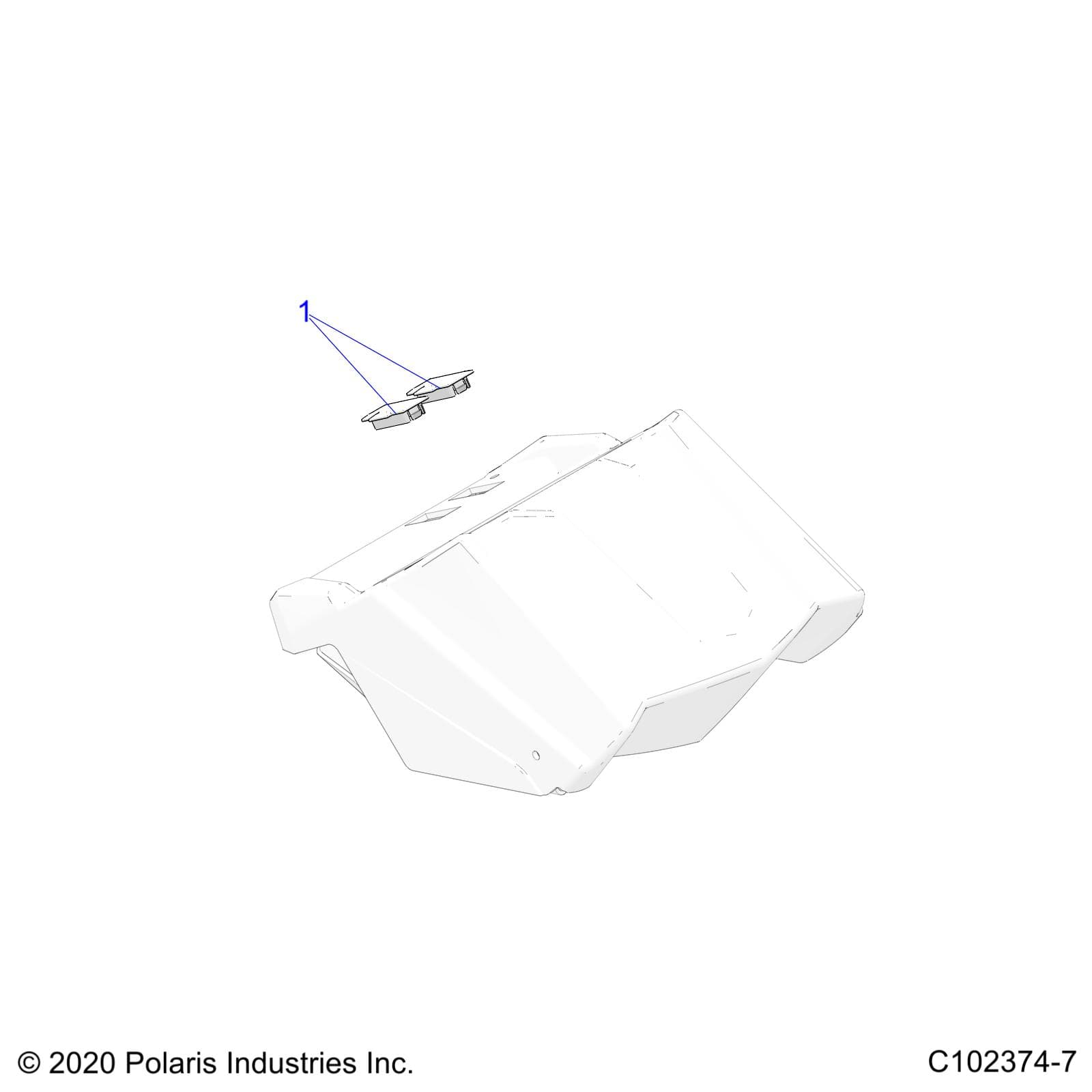 2026 SCRAMBLER 850 48" R02 - A26SVA85A4 β BODY, GAUGE POD, PLUGS - A26SVA85A4 (C102374-7) diagram