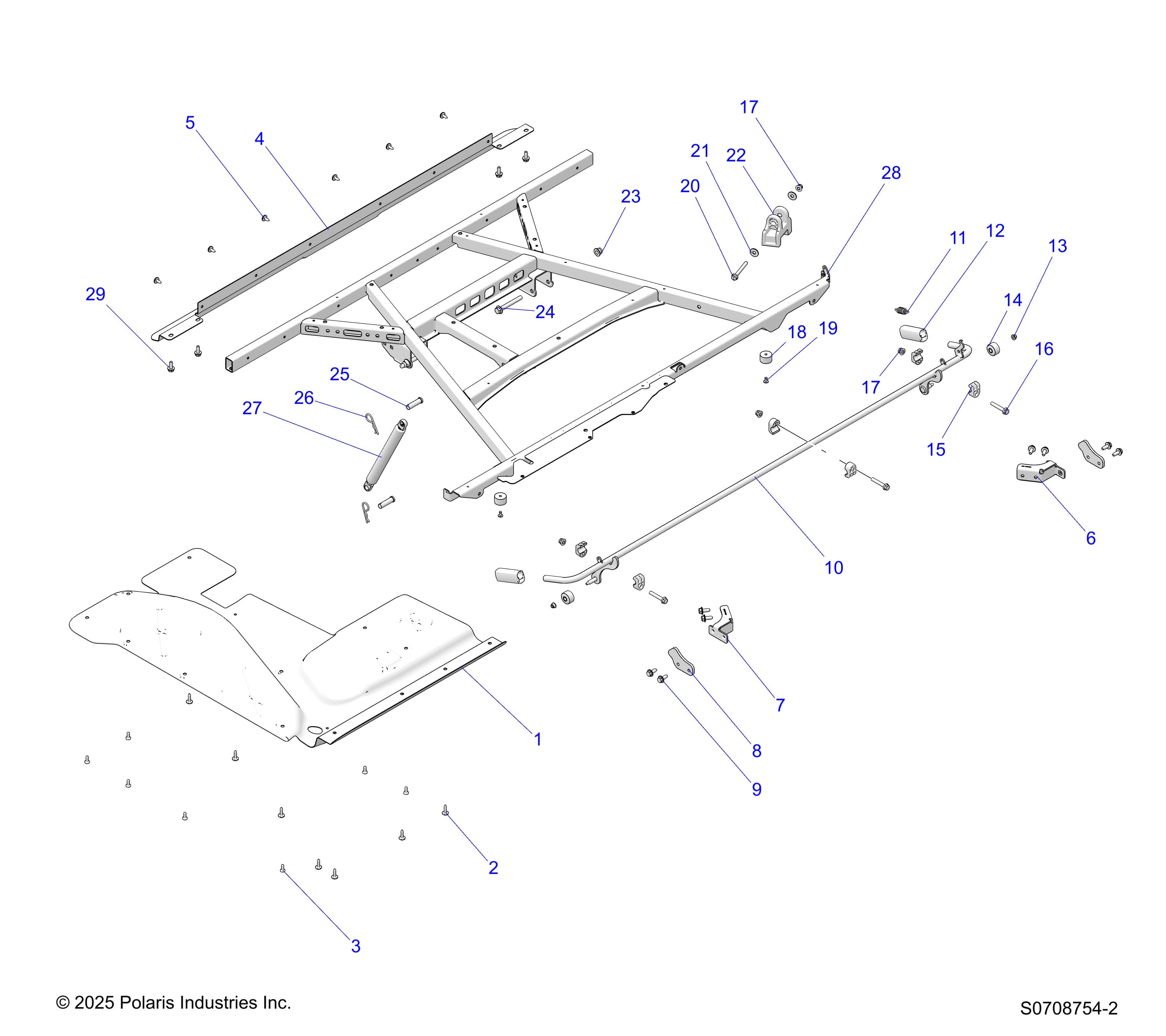 2026 RANGER 1000 CABBED β BODY, BOX, MOUNTING diagram