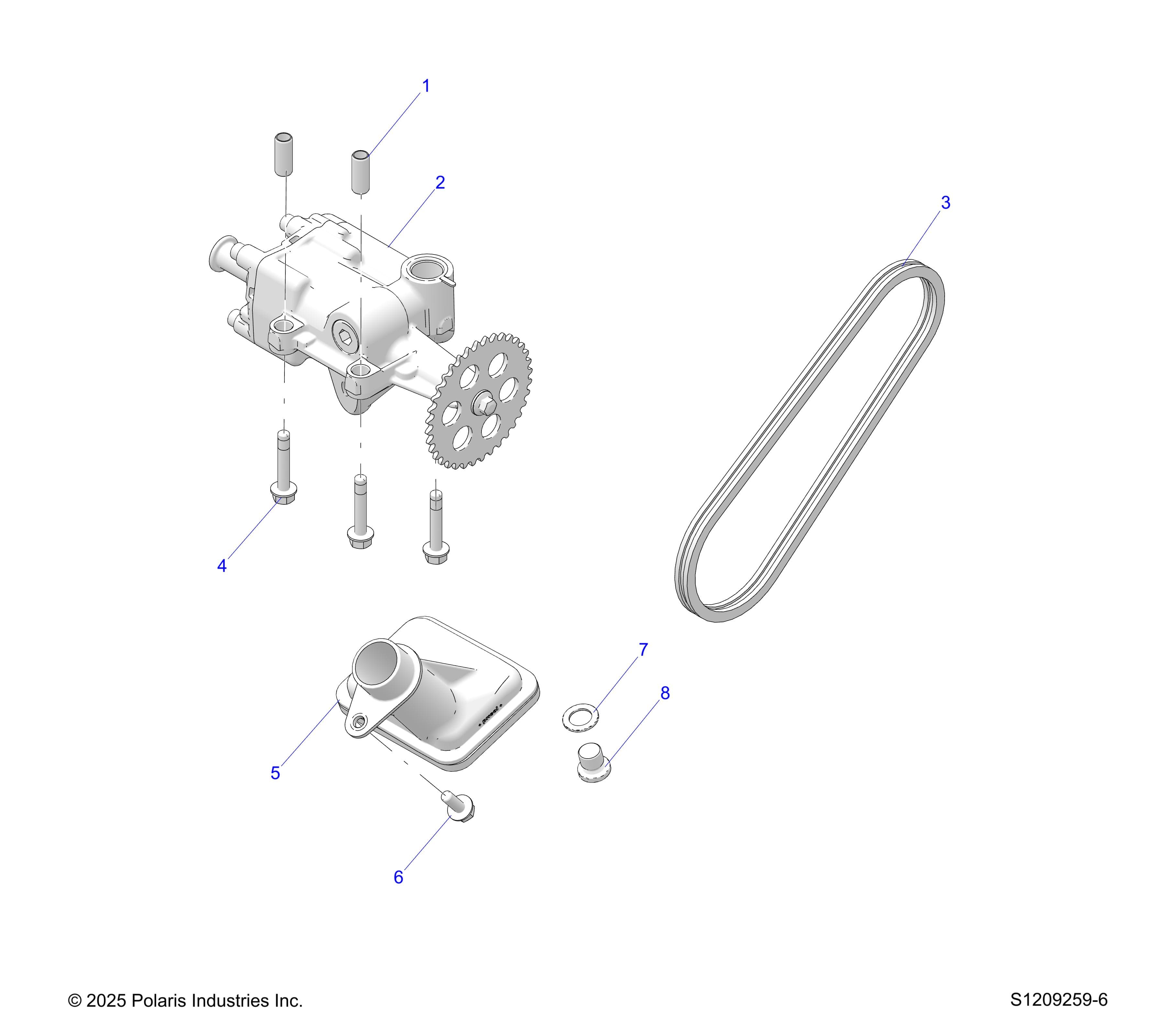 2026 RANGER 1000 CABBED β ENGINE, OIL PUMP diagram