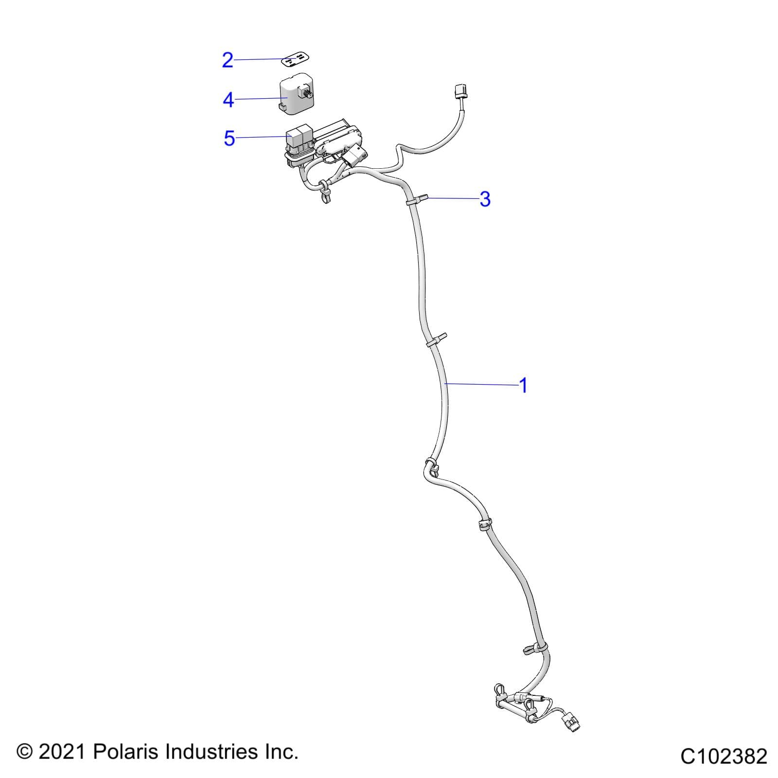 2026 SPORTSMAN 1000 ULTIMATE 49S R01 - A26SXR95AG β ELECTRICAL, HARNESS, PLOWMODE JUMPER - A26SXR95AG (C102382) diagram