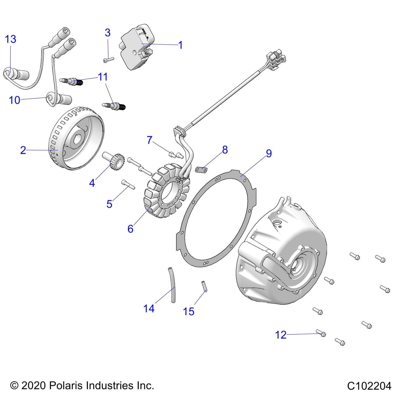 2026 SPORTSMAN 1000 ULTIMATE 49S R01 - A26SXR95AG β ELECTRICAL, IGNITION SYSTEM - A26SXR95AG (C102204) diagram