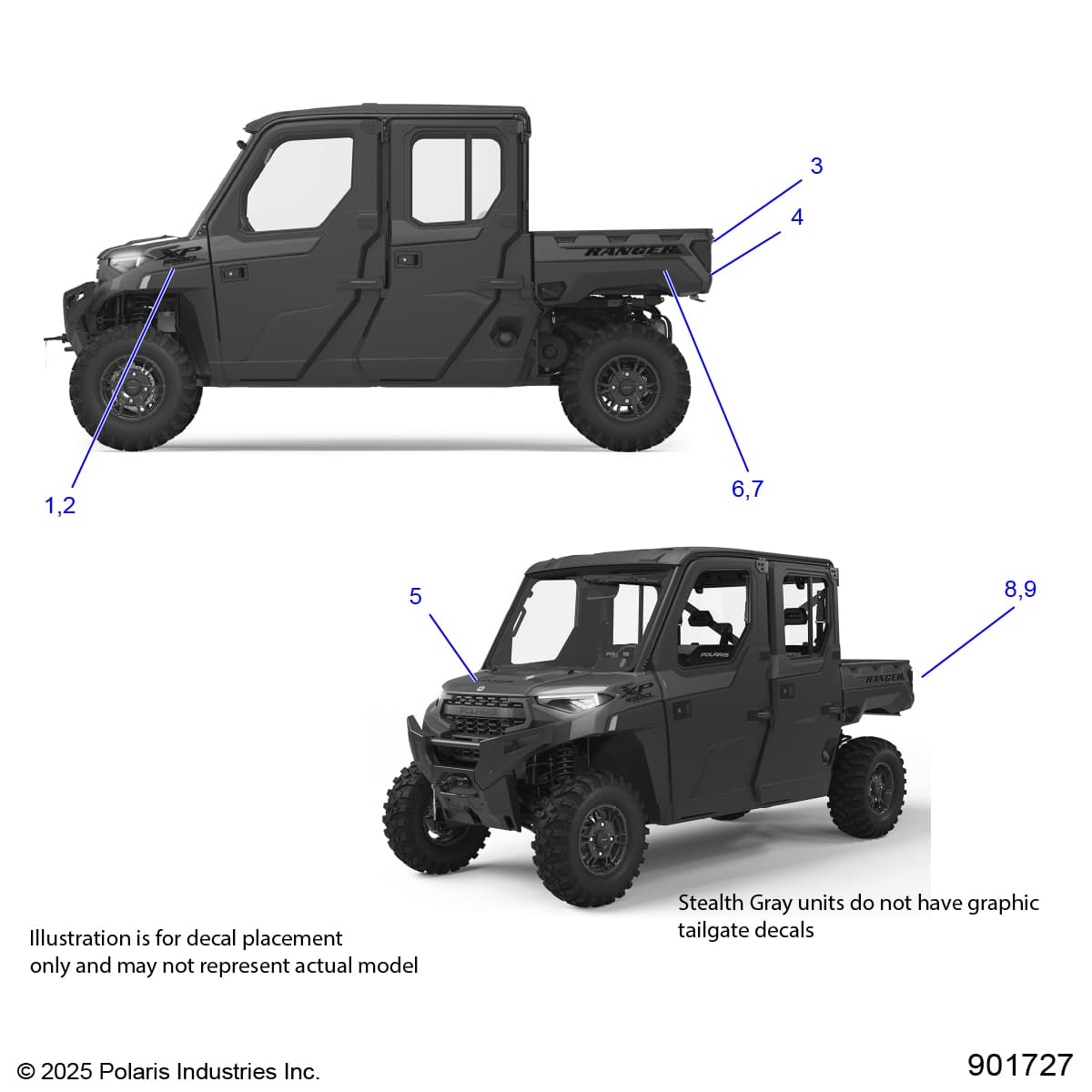 2026 RANGER 1000 XP CREW NSTR ULTIMATE β BODY, DECALS, GRAPHIC - R26RSY99A9/AF/AH/AB/AS/B9/BF/BH/BB/BS (901727) diagram