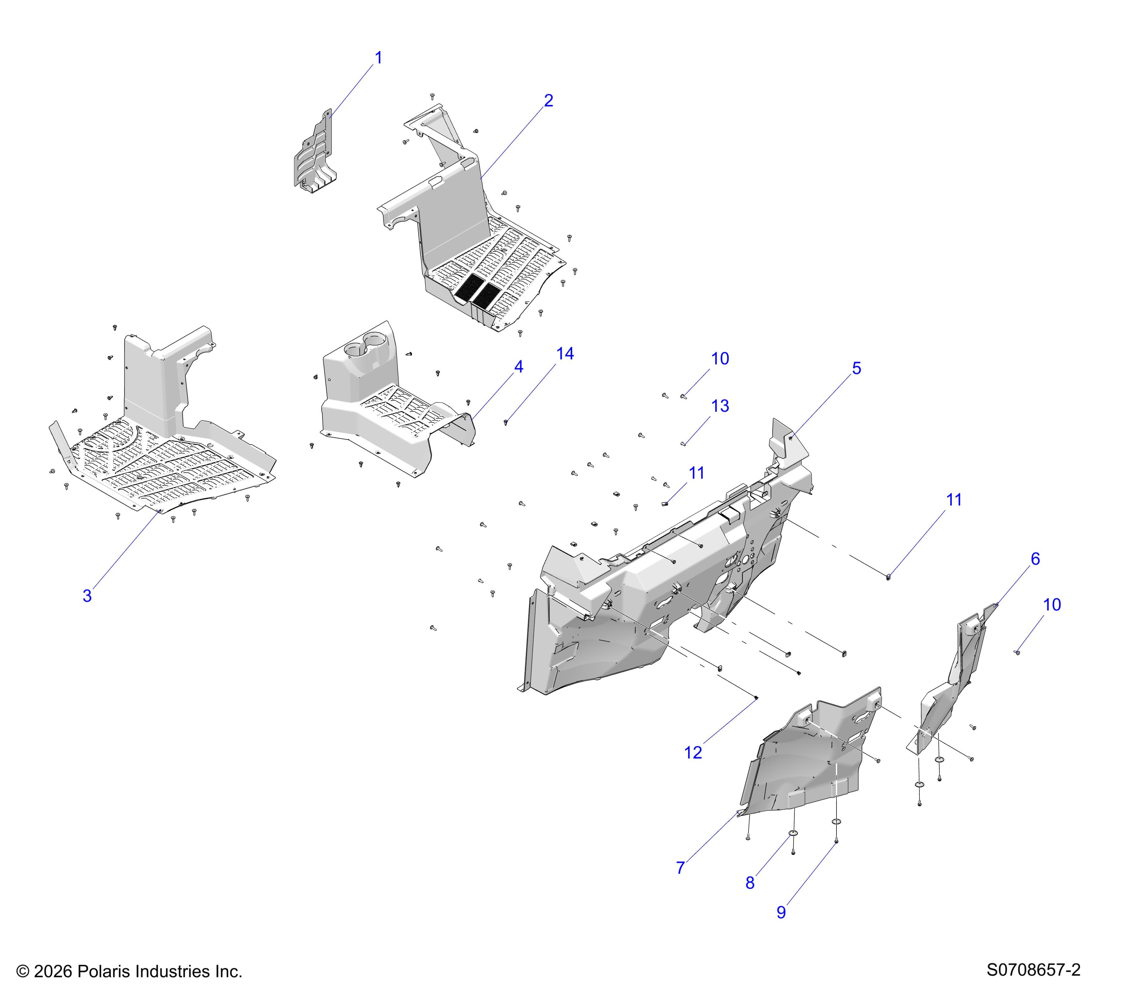 2026 RANGER 1000 XP NSTR β BODY, FLOOR diagram