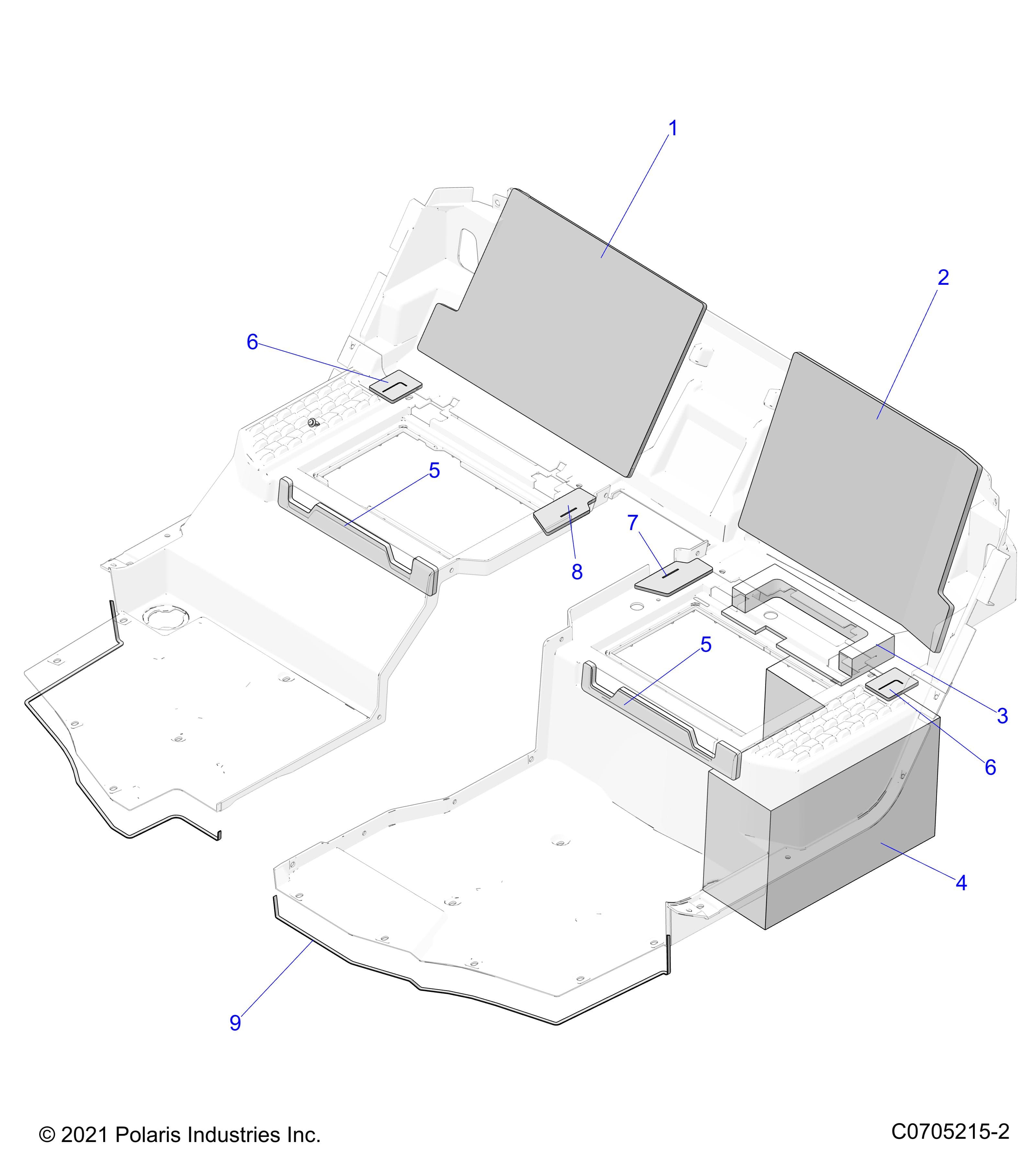 2026 POLARIS XPEDITION ADV NORTHSTAR β BODY, FOAM AND LINERS diagram