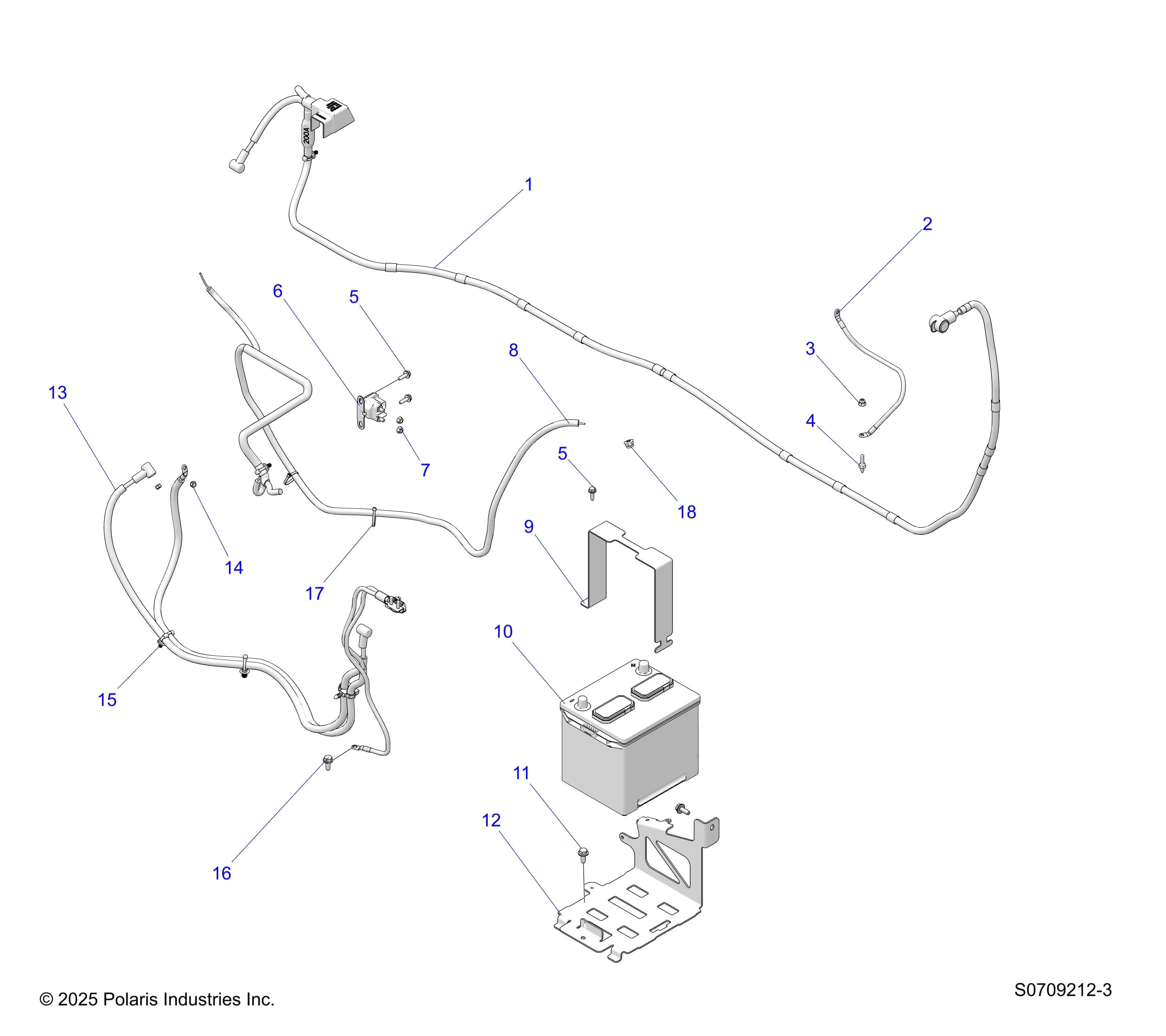2026 RANGER 1000 XP CREW NSTR ULTIMATE β ELECTRICAL, BATTERY diagram