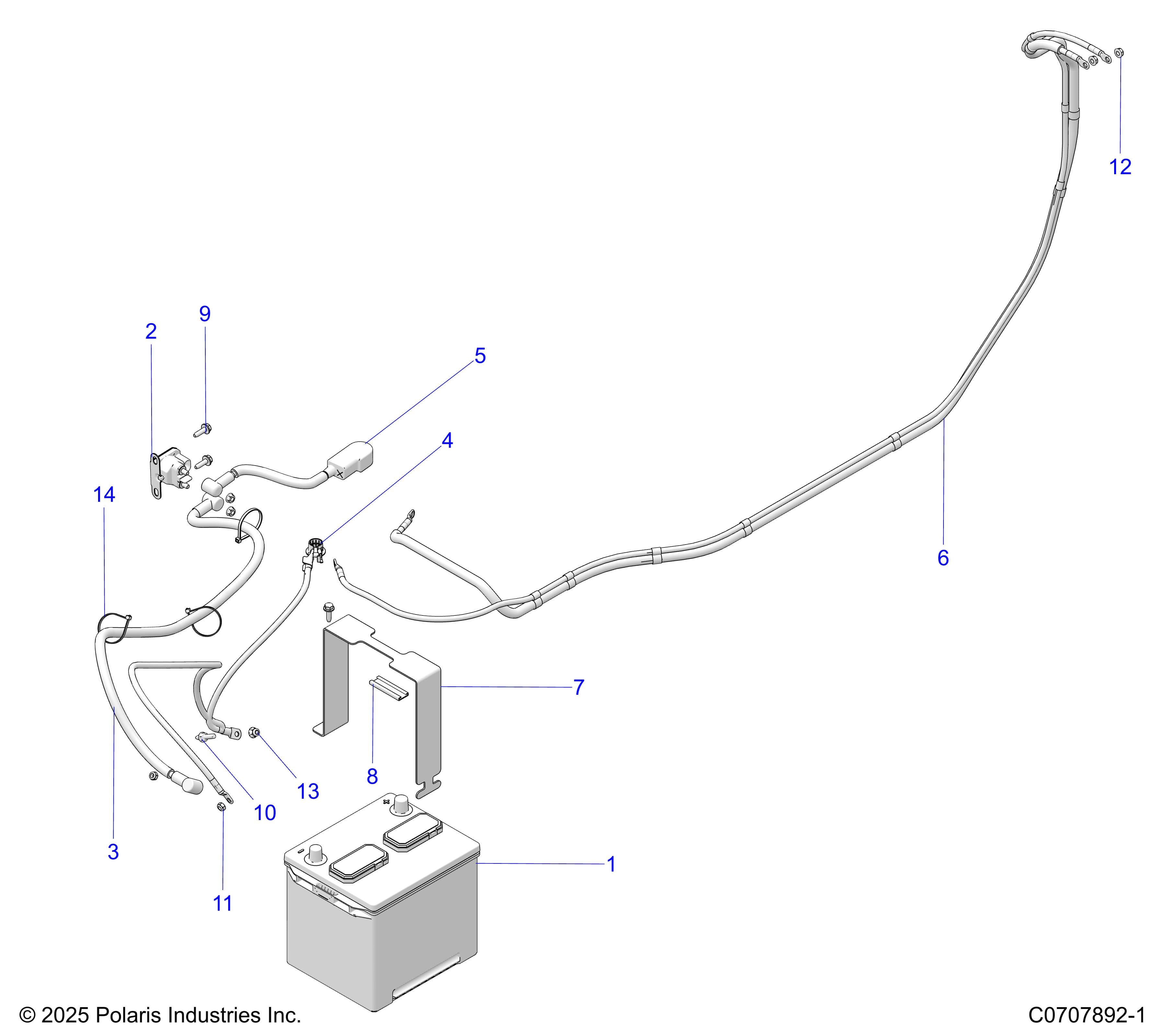 2026 GENERAL 1000 SPORT β ELECTRICAL, BATTERY diagram