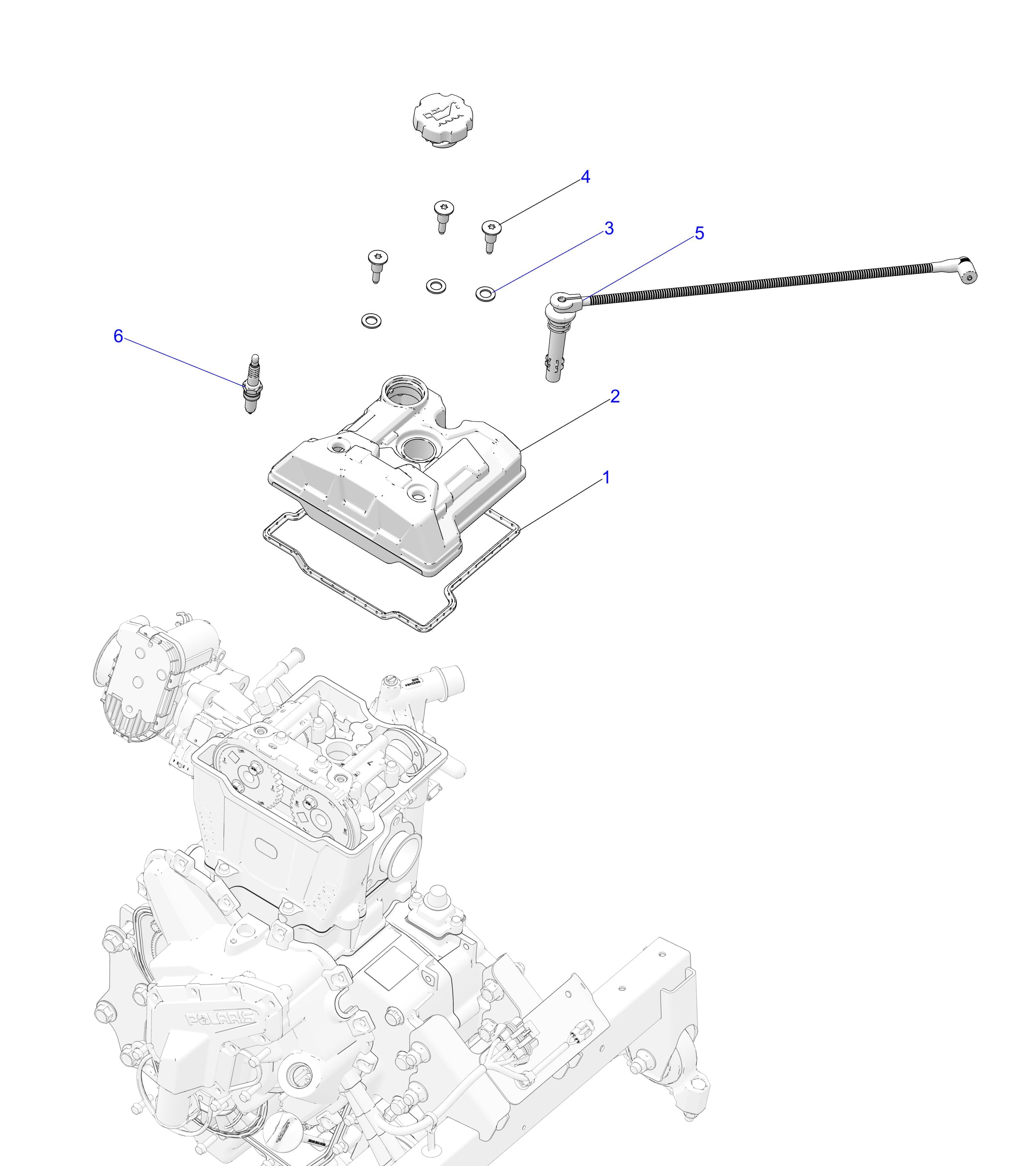 2026 RANGER 500 β ENGINE, VALVE COVER diagram