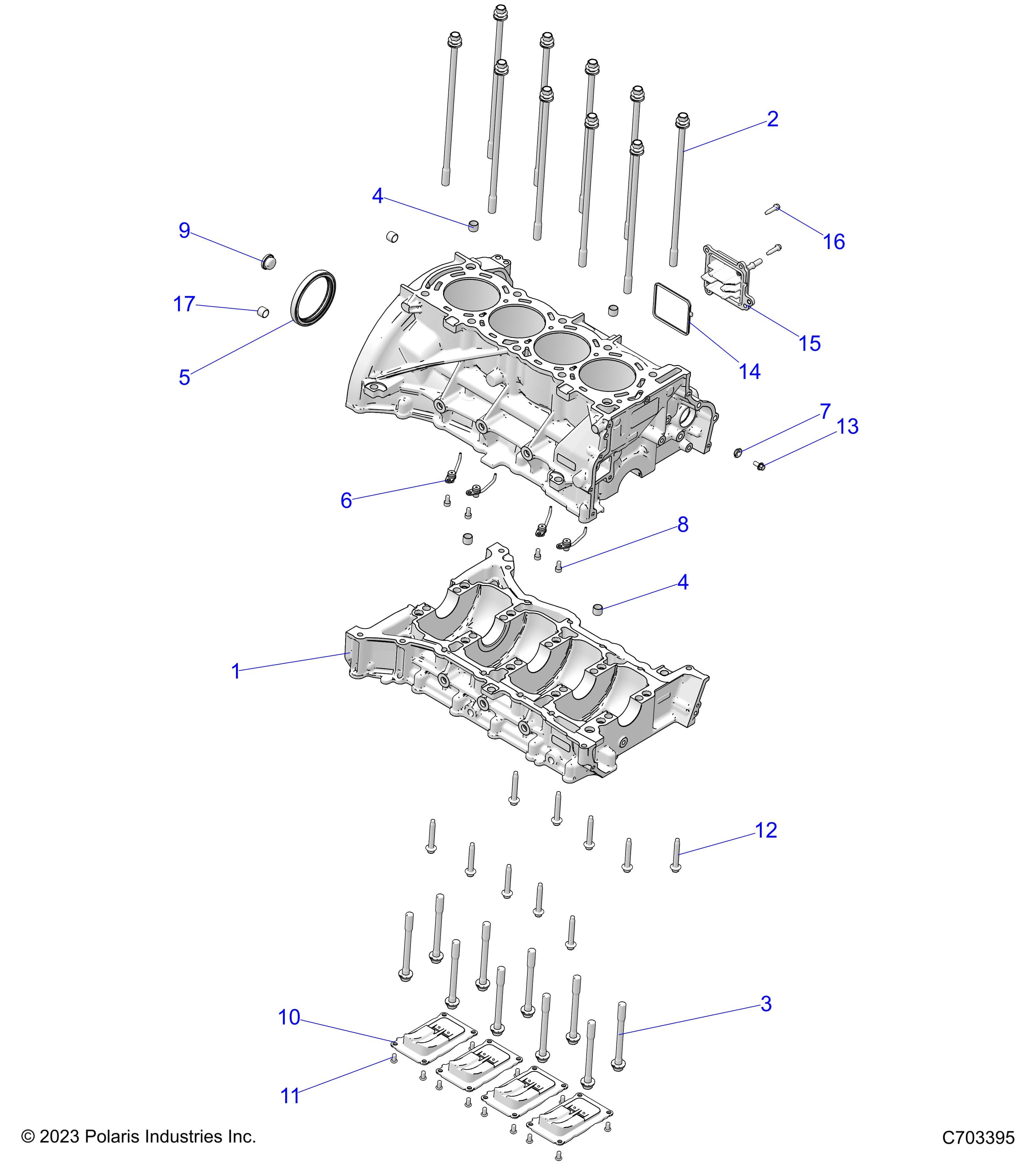 2026 RZR PRO R LE β ENGINE, CYLINDER BLOCK - Z26RPP2KBL (C703395) diagram