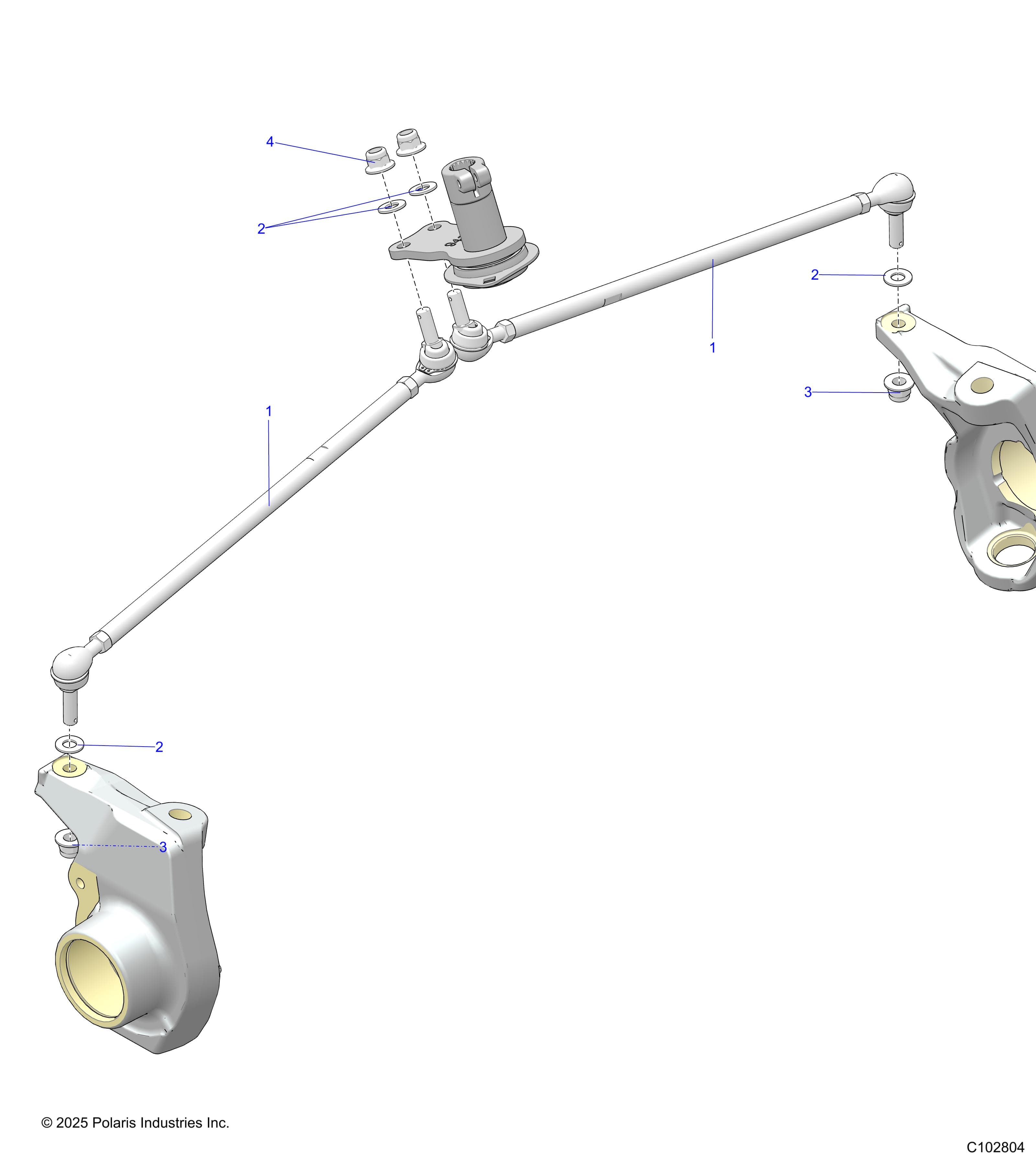 2026 SPORTSMAN 570 EPS TRAIL PACKAGE β STEERING, TIE RODS - A26SHY57AL/AS (C102805) diagram