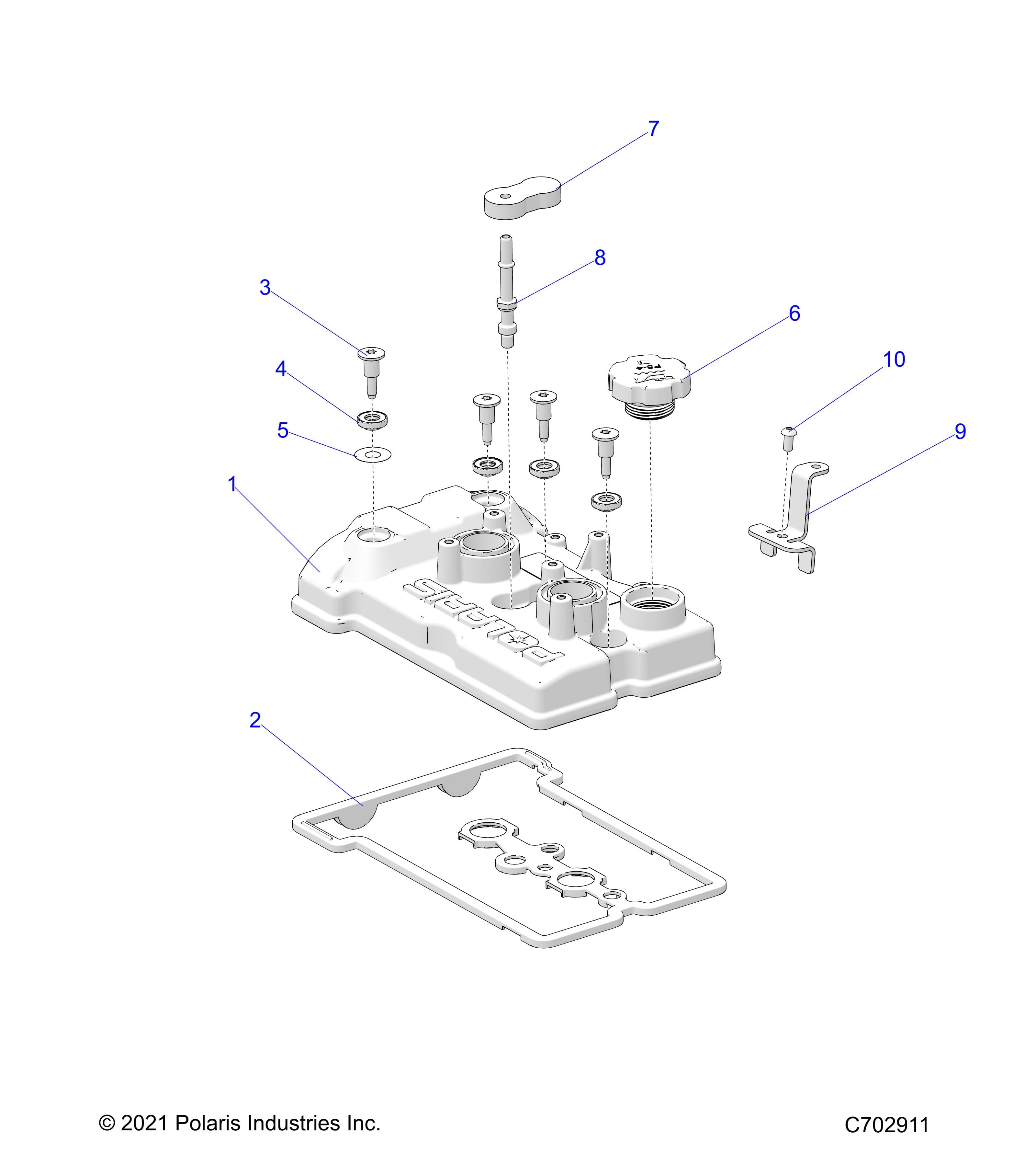 2026 RZR XP 1000 SPORT β ENGINE, VALVE COVER - Z26NES99A4/B4/A6/B6 (C702911) diagram