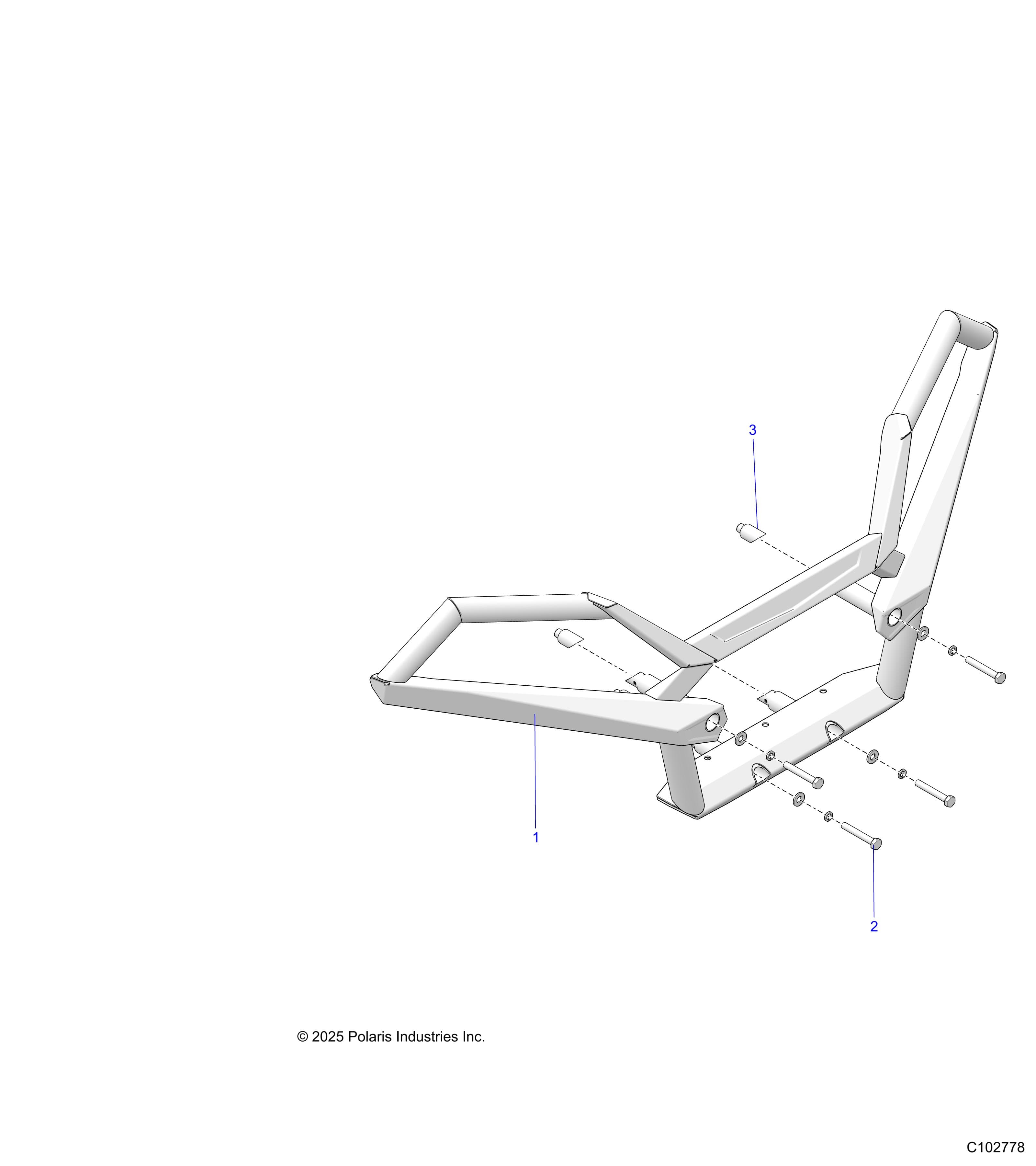 2026 SPORTSMAN 1000 ULTIMATE 49S R01 - A26SXR95AG β BODY, DELUXE BUMPERS - A26SXR95AG (C102778) diagram
