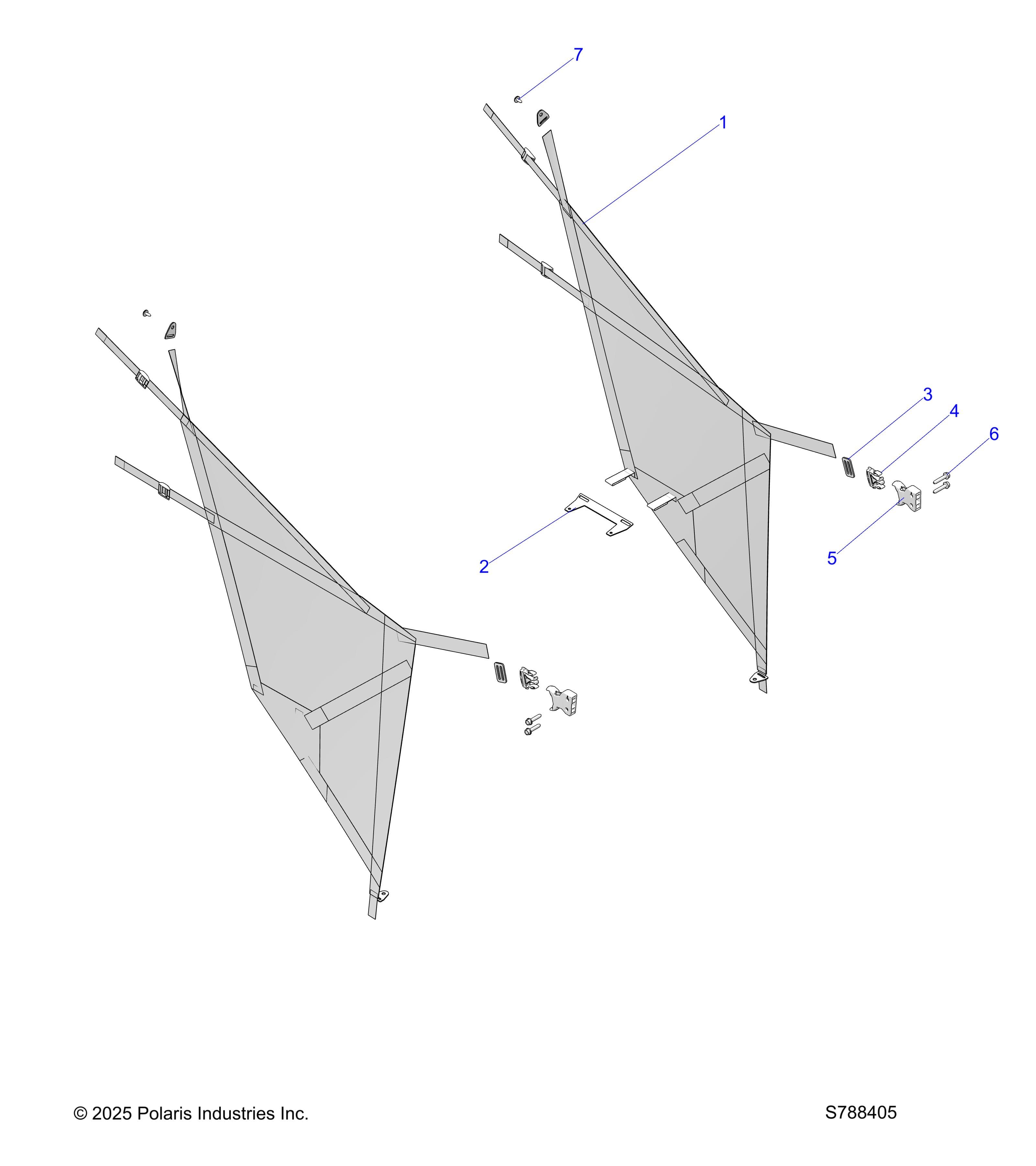 2026 RANGER 500 β BODY, SIDE NETS diagram