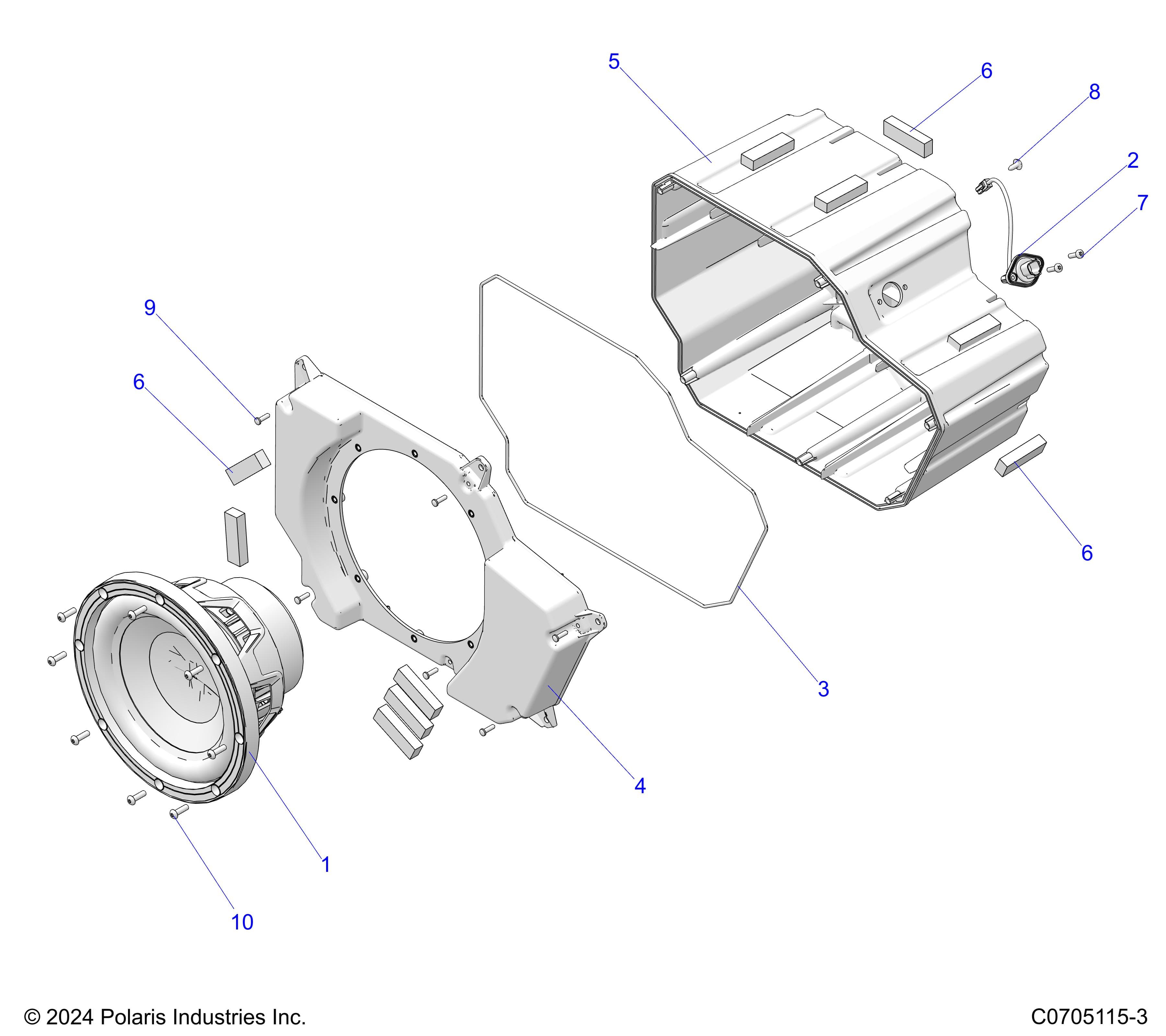 2026 POLARIS XPEDITION ADV NORTHSTAR β ELECTRICAL, AUDIO, SUBWOOFER diagram