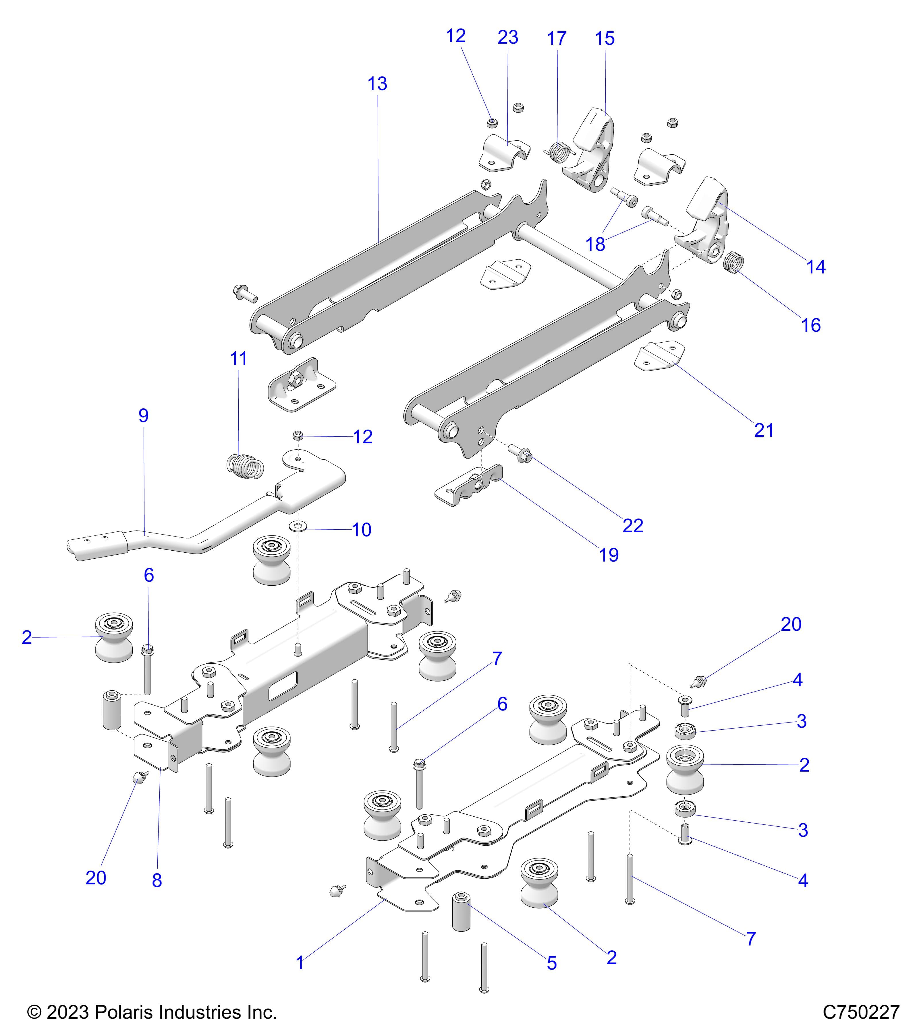 2026 RZR PRO XP SPORT β BODY, SEAT MOUNTING, DRIVER - Z26XPE92A4/B4/A6/B6 (C750227) diagram
