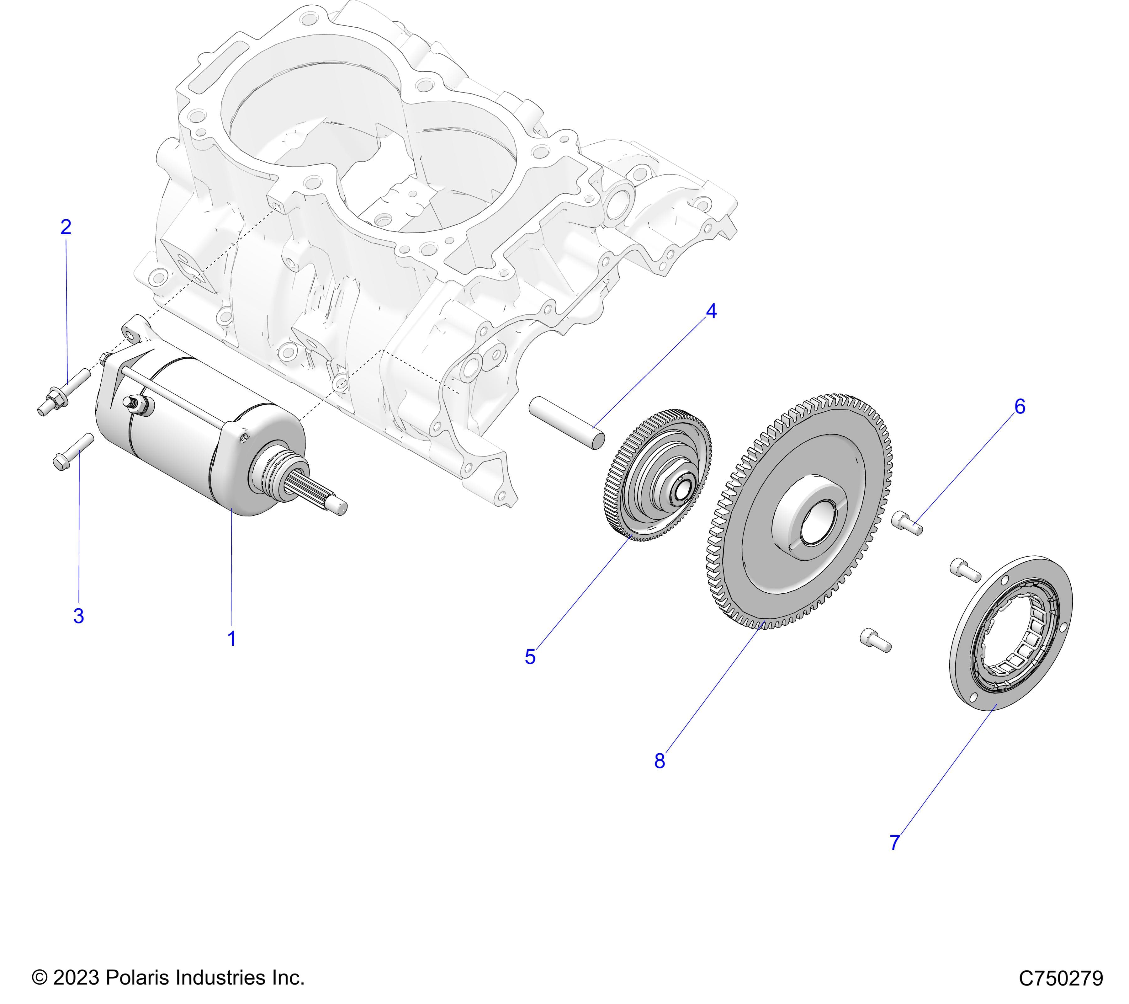 2026 RZR PRO XP SPORT β ENGINE, STARTER - Z26XPE92A4/B4/A6/B6 (C750279) diagram