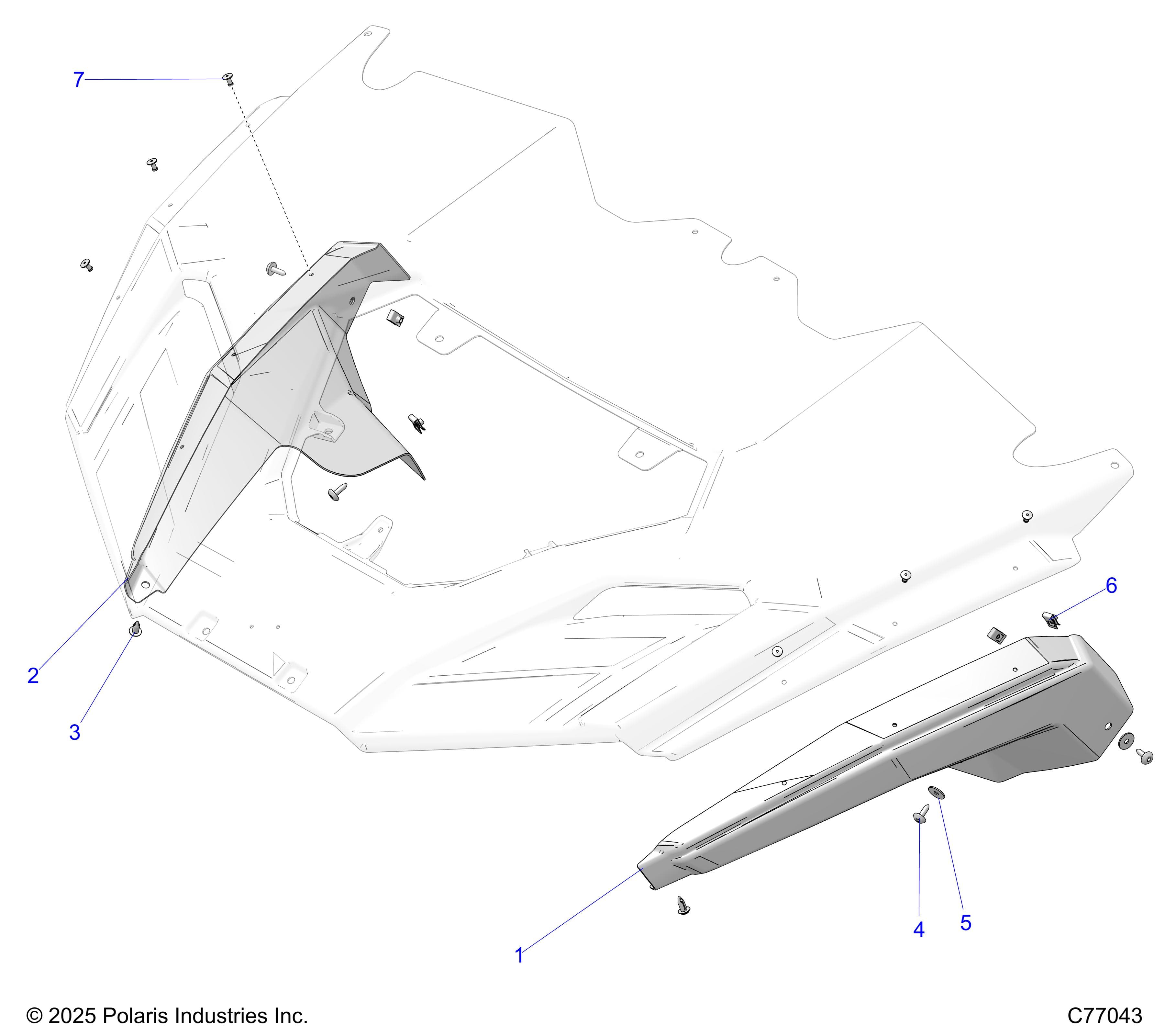 2026 RZR PRO R RACE H.O. β BODY, FRONT FLARES - Z26RRL2KAL (C77043) diagram