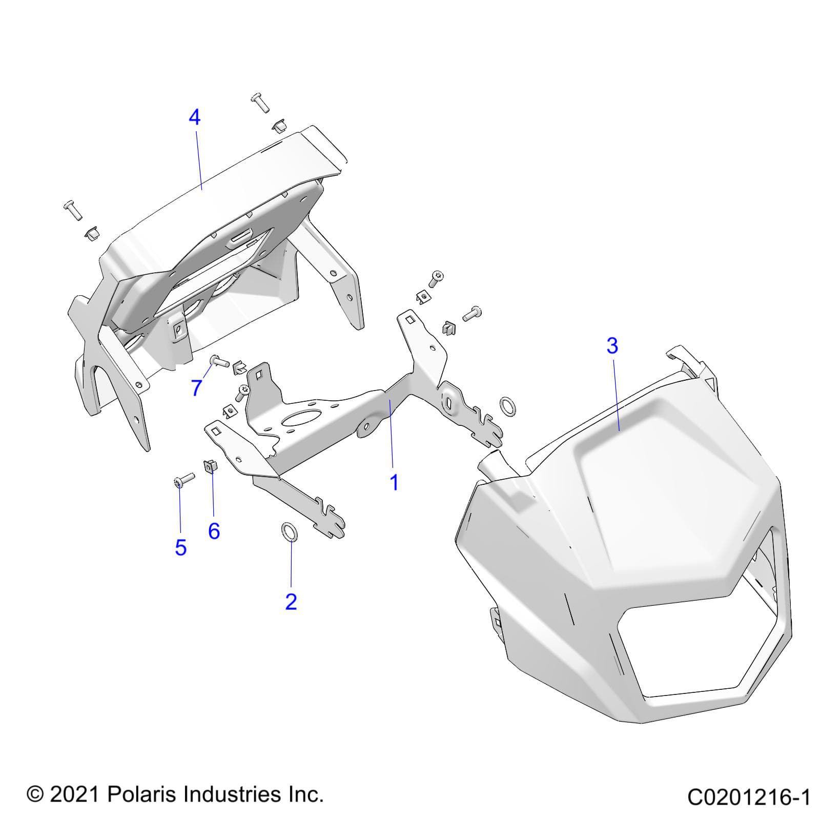 2026 SPORTSMAN 1000 ULTIMATE 49S R01 - A26SXR95AG β BODY, HEADLIGHT POD - A26SXR95AG (C0201216-1) diagram