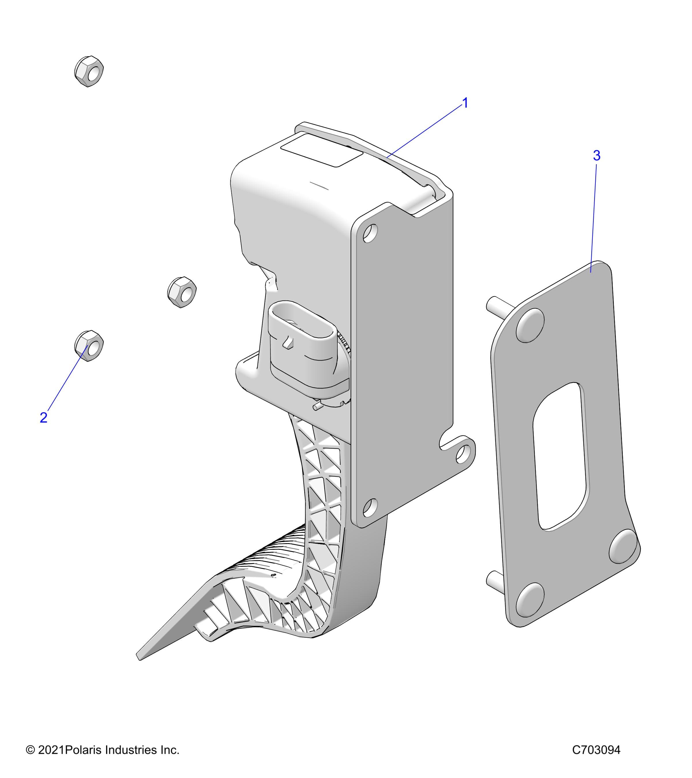 2026 RZR XP 4 1000 SPORT β ENGINE, THROTTLE PEDAL - Z26NMS99A4/B4/A6/B6 (C703094) diagram