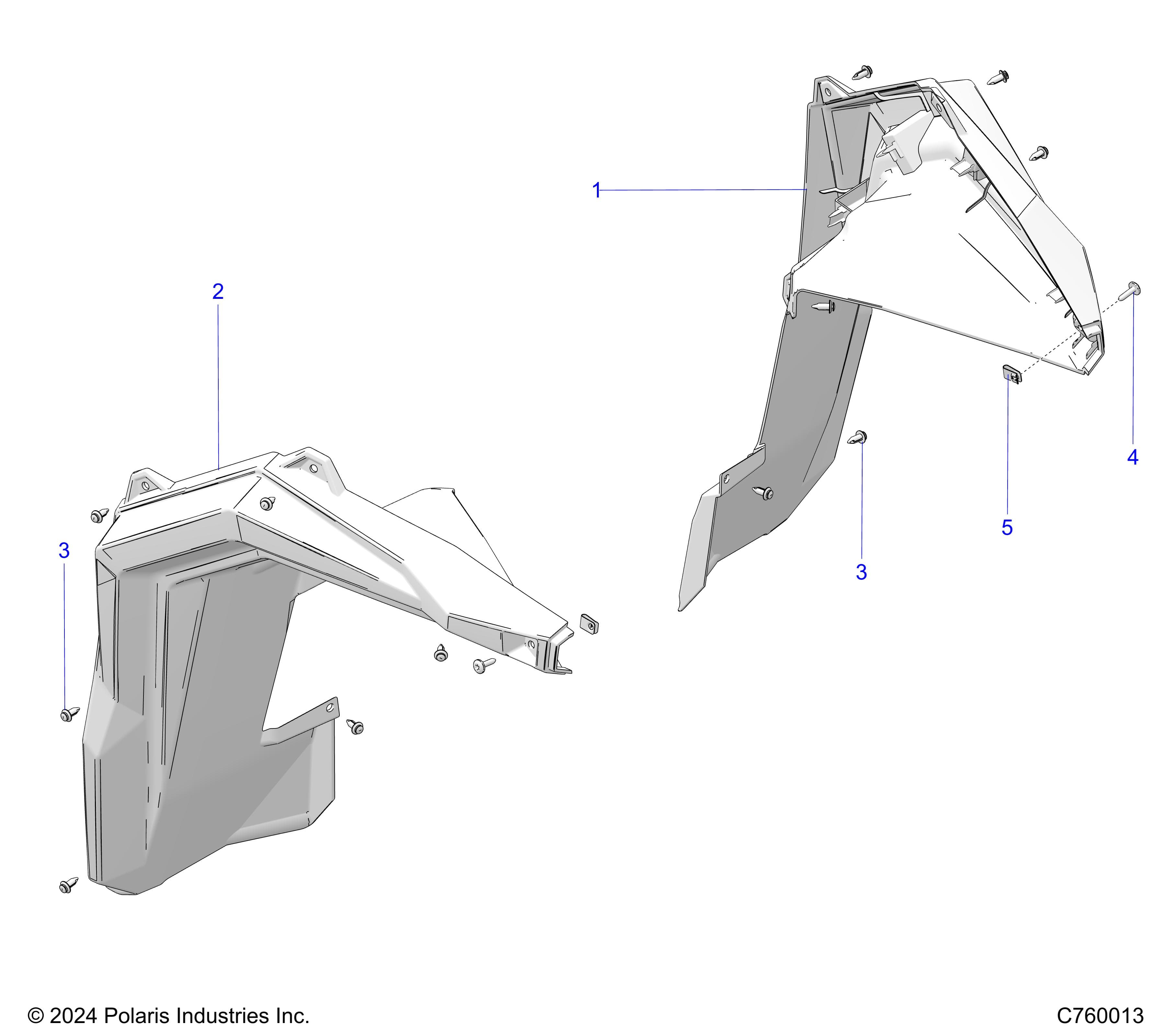 2026 GENERAL XP 1000 ULTIMATE β BODY, FENDER FLARES, FRONT diagram