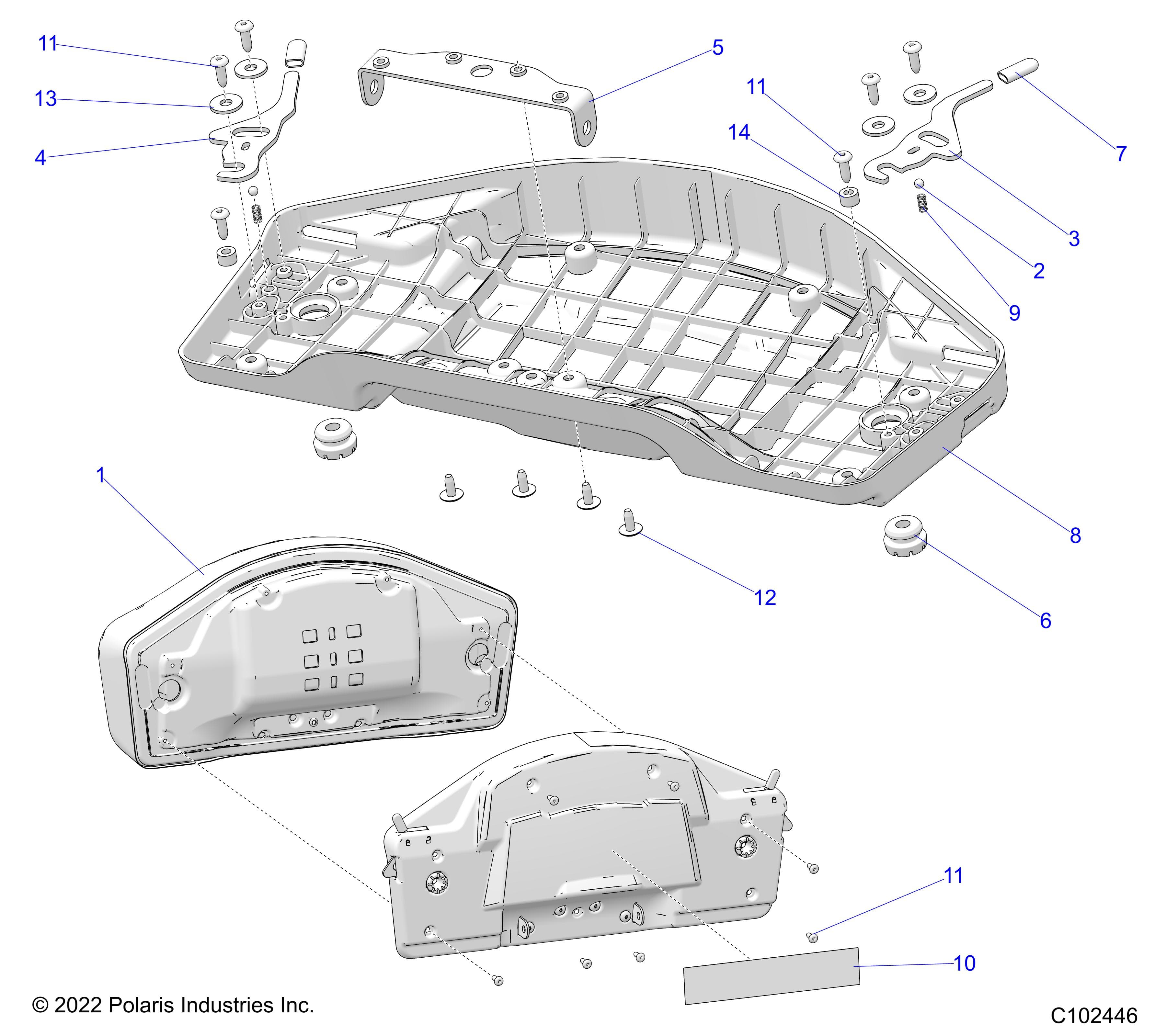 2026 SPORTSMAN 570 X2 EPS β BODY, SEAT, PASSENGER, BOTTOM - A26SWE57AL (C102446) diagram