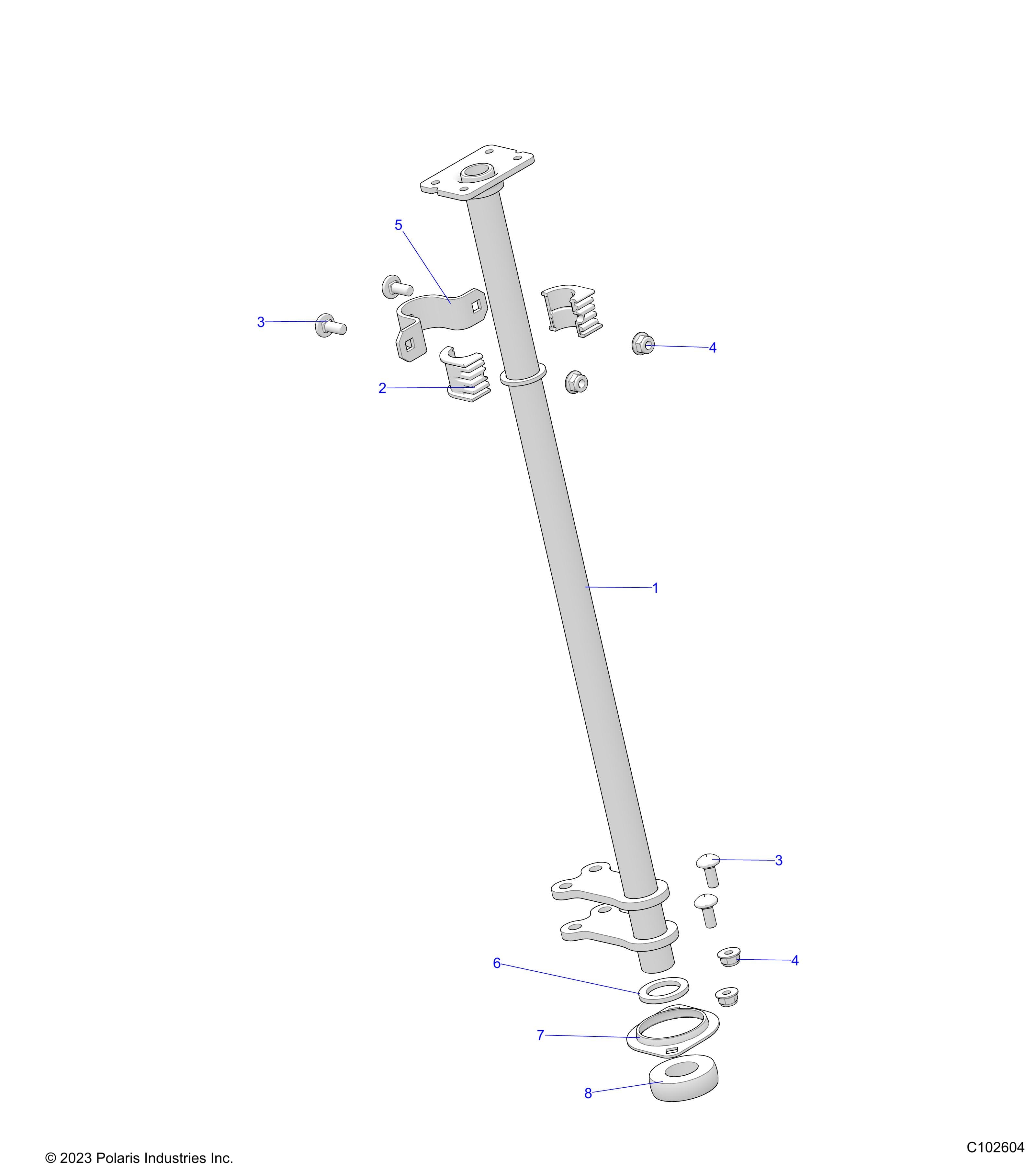 2026 SPORTSMAN TOURING 570 β STEERING POST - A26SDA57A7 (C102604) diagram