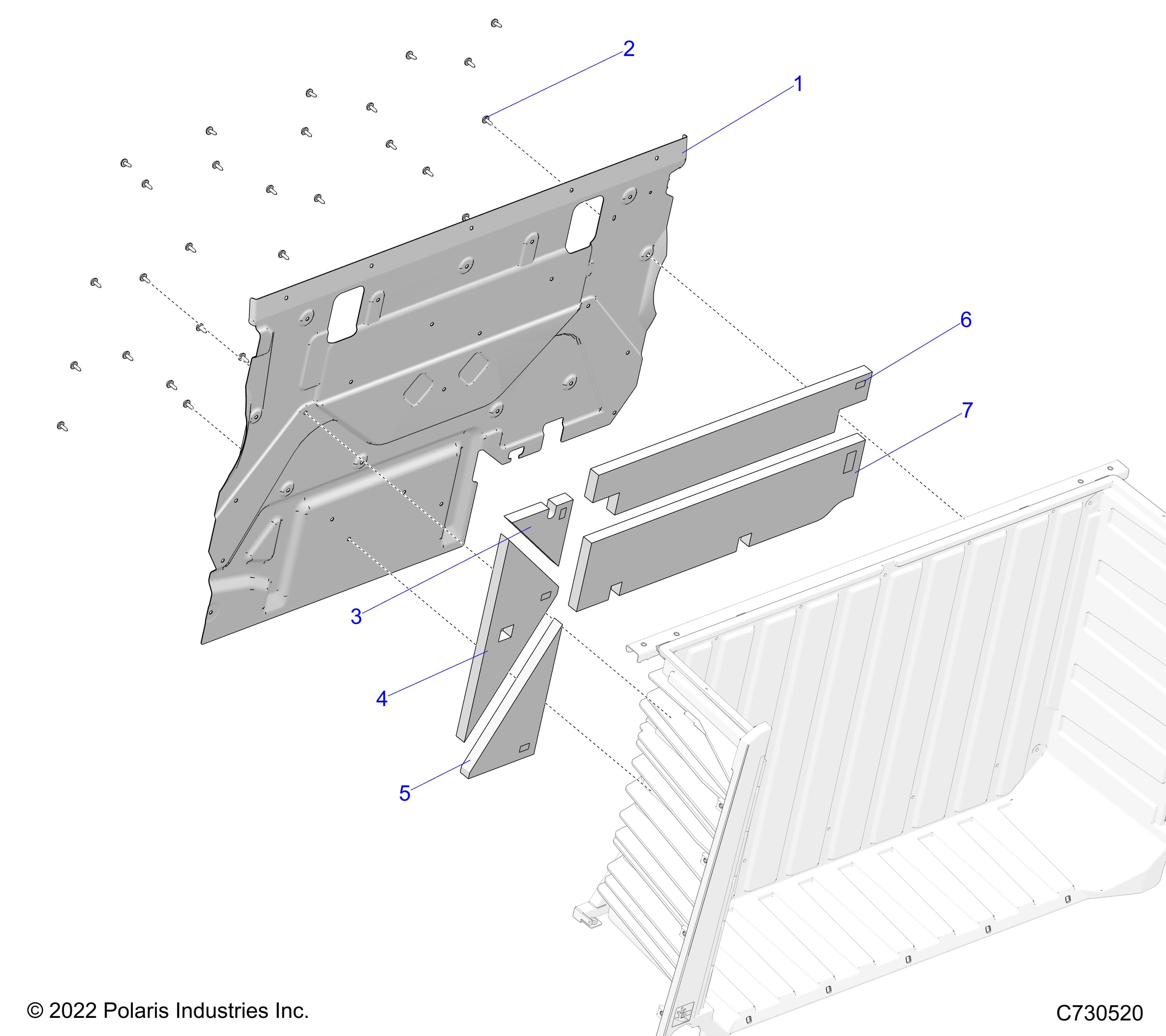2026 POLARIS XPEDITION XP5 NORTHSTAR β BODY, BOX, FOAM AND SHIELDS diagram