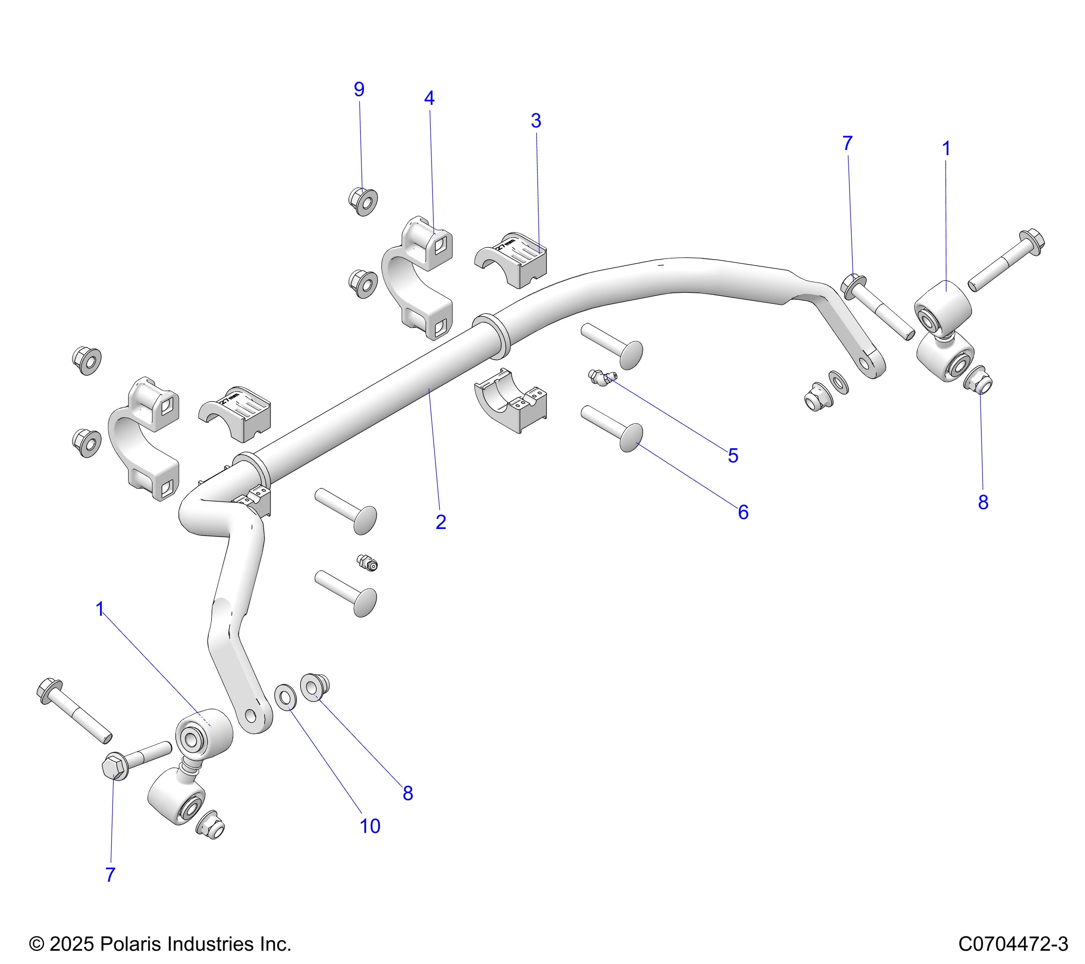 2026 GENERAL XP4 1000 PREMIUM β SUSPENSION, REAR STABILIZER BAR diagram