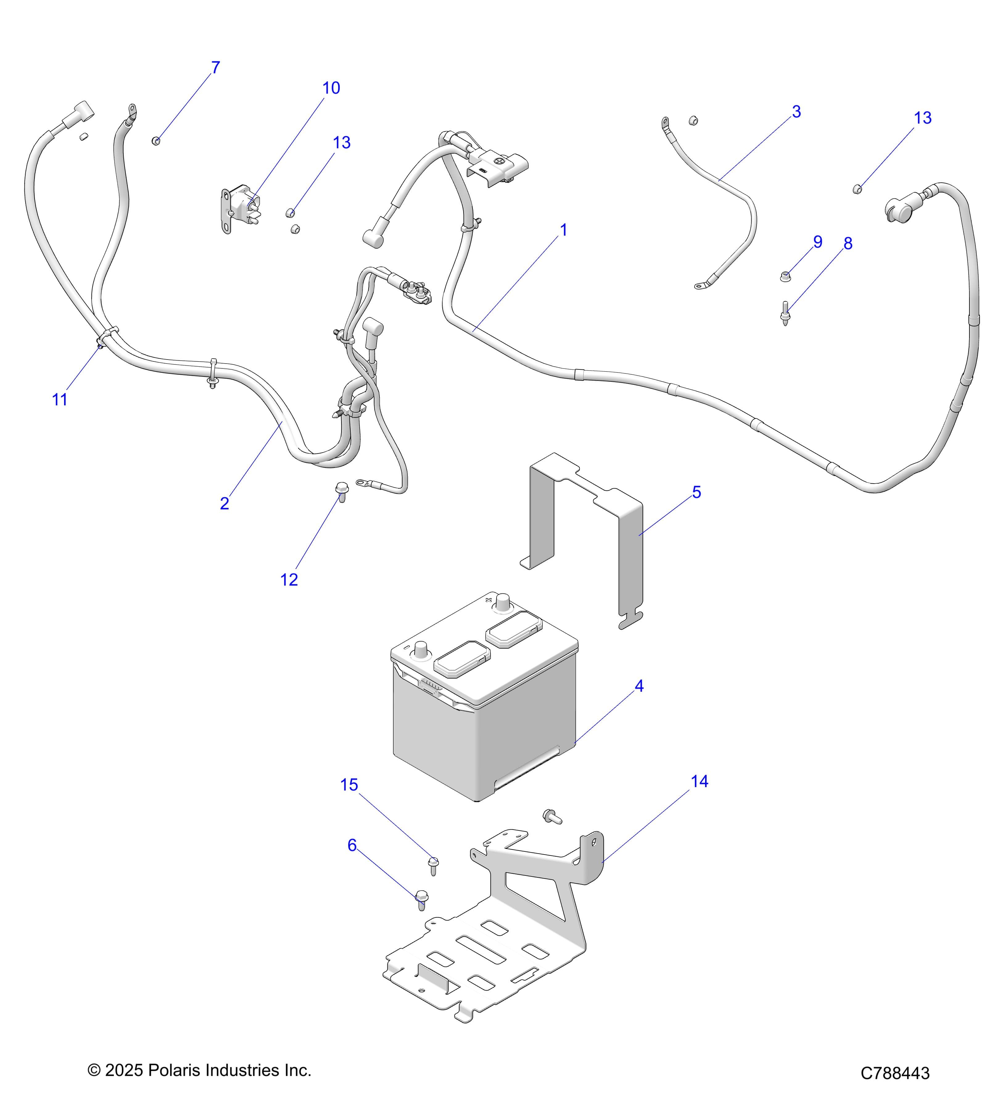 2026 RANGER 1000 XP PREMIUM β ELECTRICAL, BATTERY - R26RRE99A9/AF/AH/AB/AS/B9/BF/BH/BB/BS (C788443) diagram