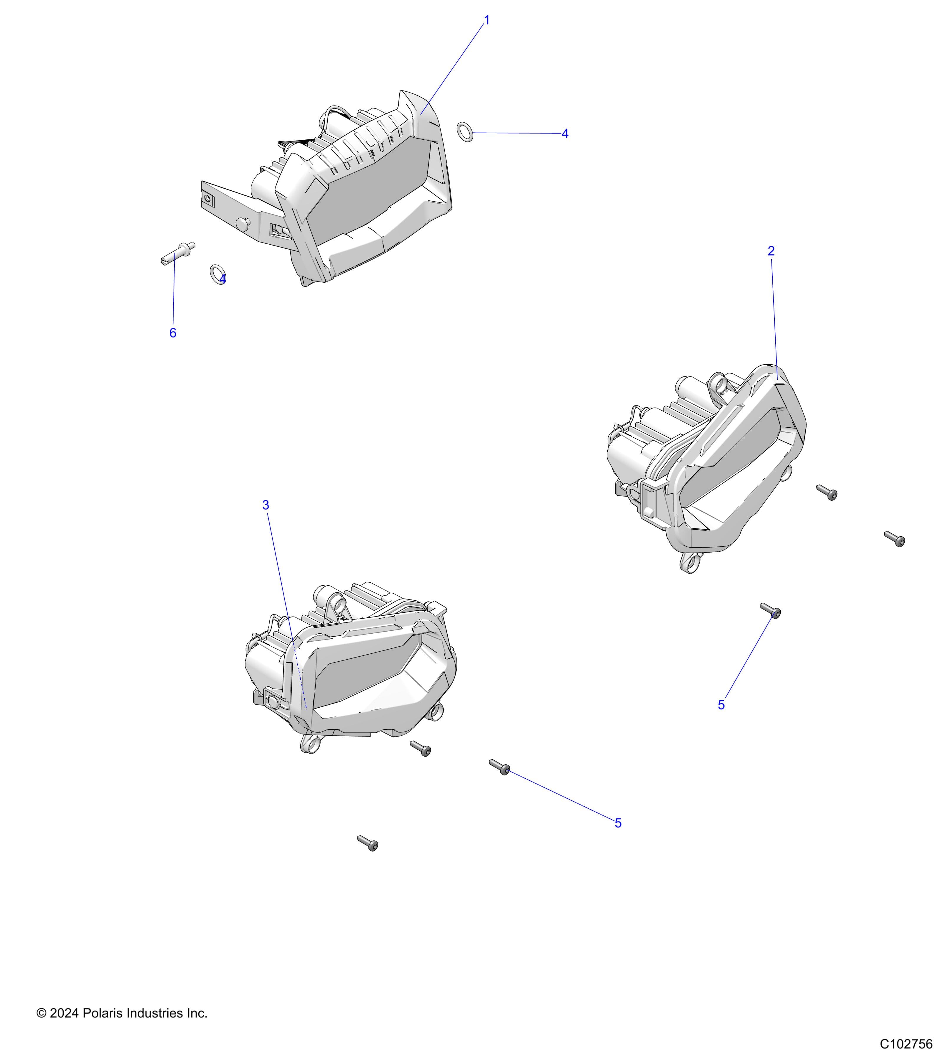 2026 SPORTSMAN TOURING XP 1000 R01 - A26SYY95AK β ELECTRICAL, HEADLIGHTS - A26SYY95AK (C102756) diagram