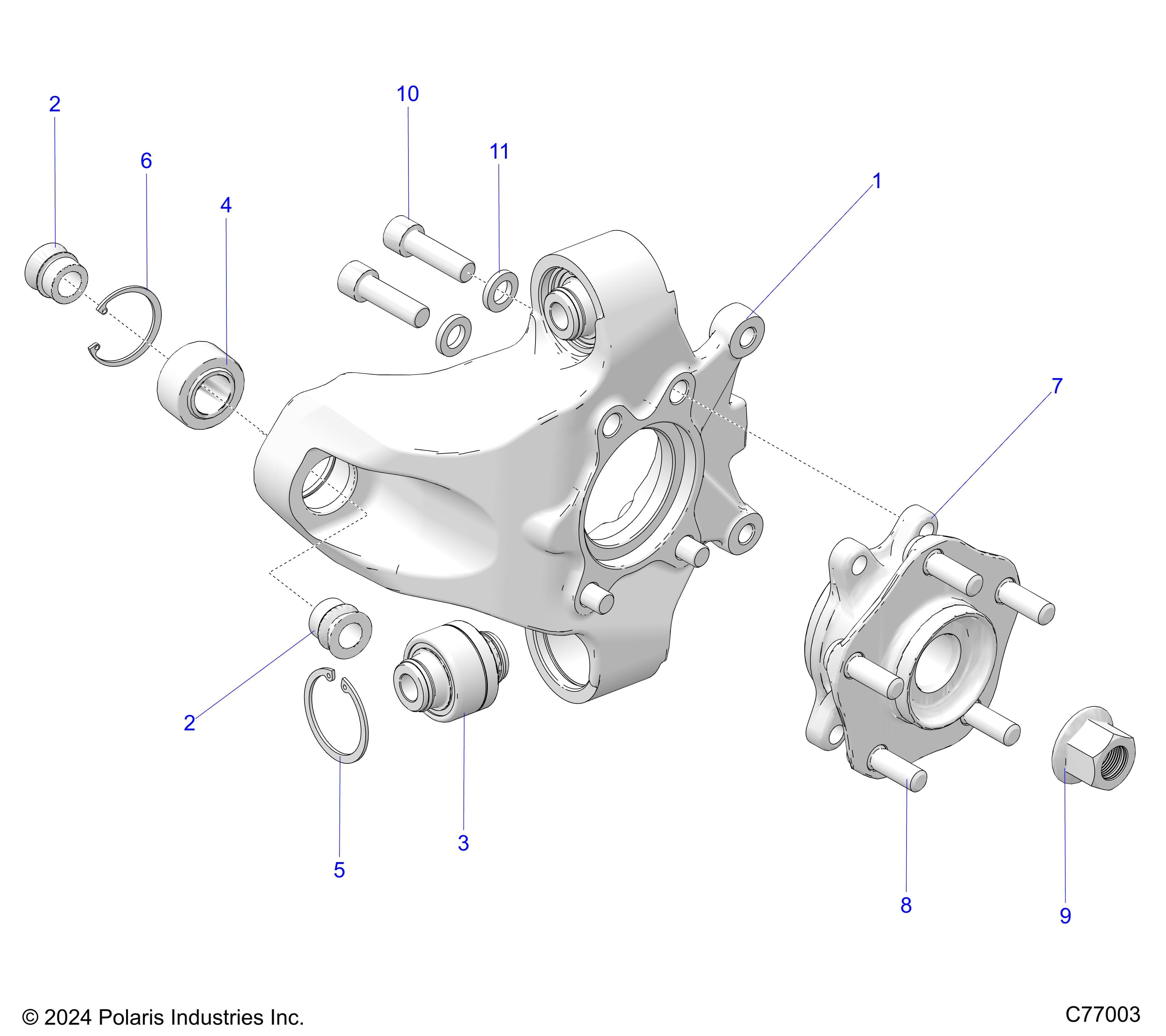 2026 RZR PRO R RACE β SUSPENSION, REAR CARRIER - Z26RRE2KAL (C77003) diagram