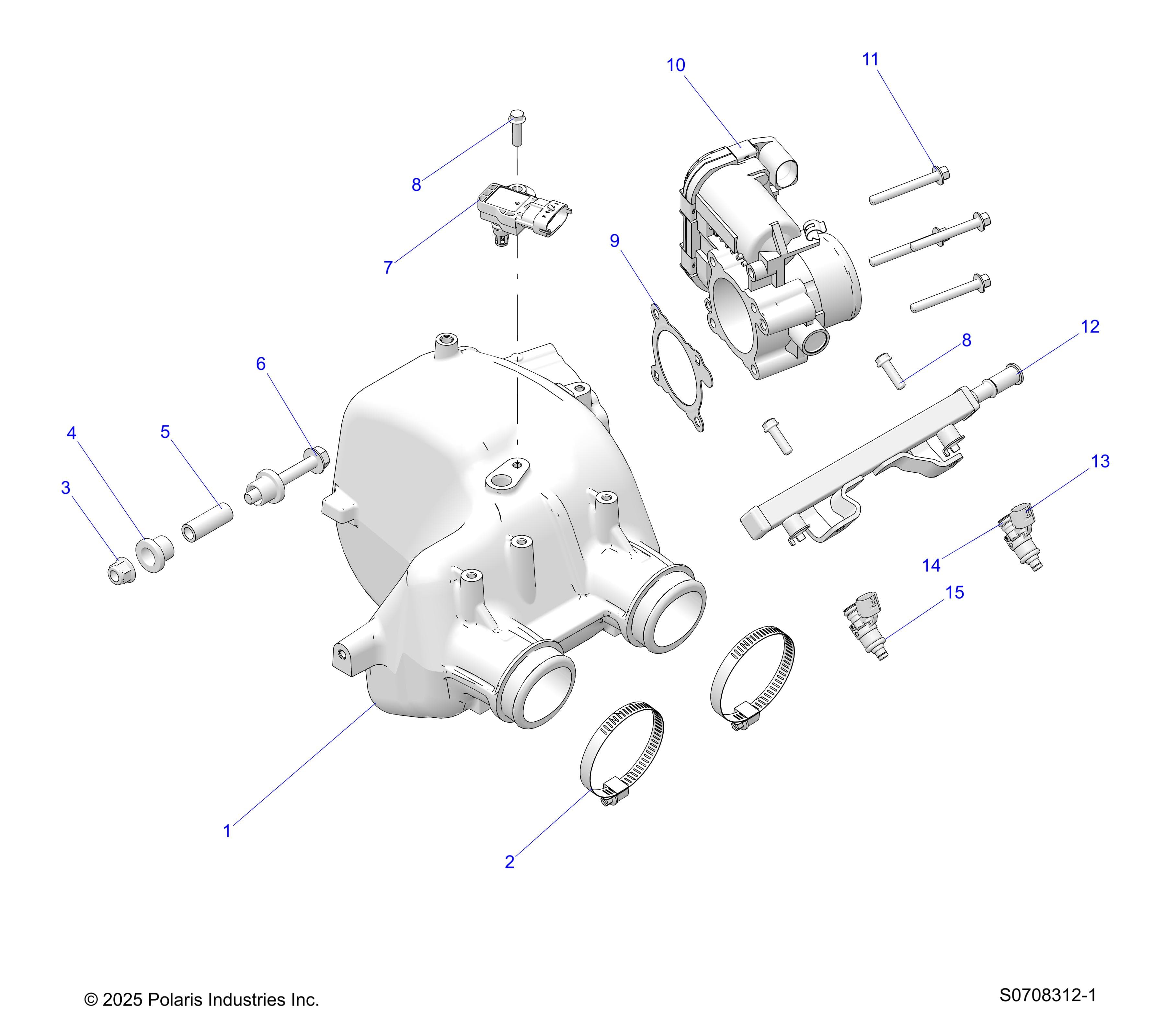 2026 RANGER 1000 NON EPS β ENGINE, AIR INTAKE MANIFOLD diagram