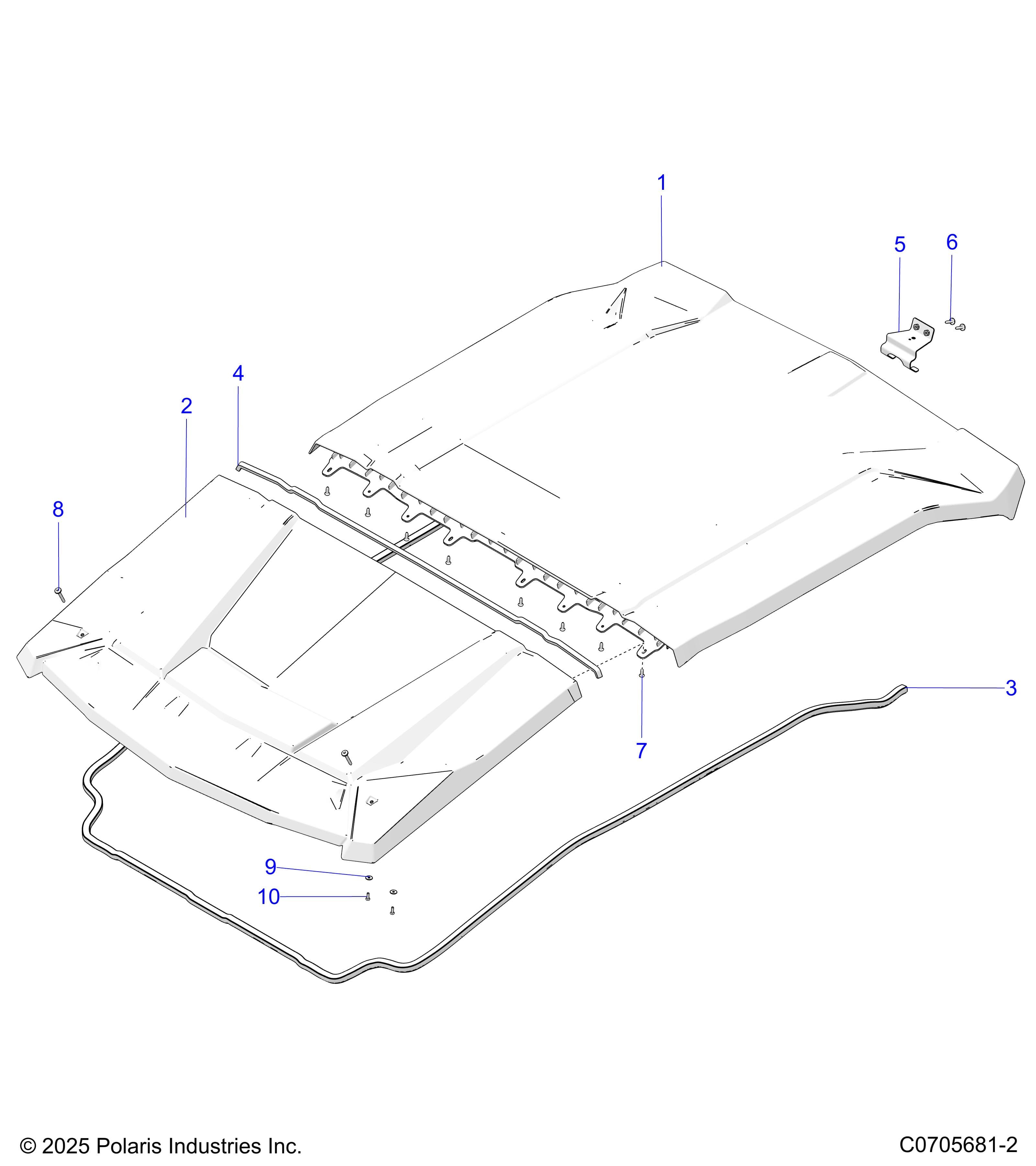 2026 GENERAL XP4 1000 PREMIUM — BODY, ROOF diagram