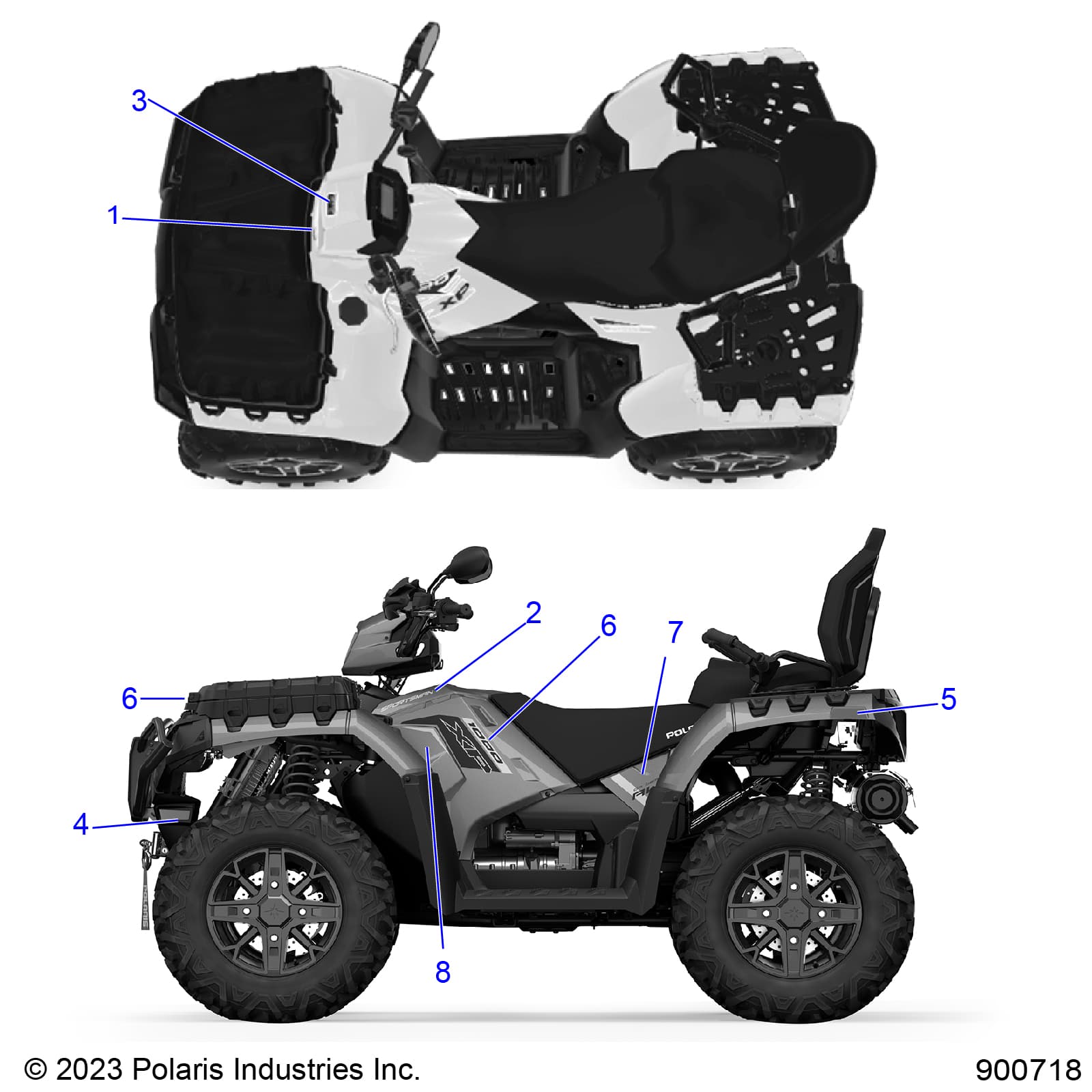 2026 SPORTSMAN TOURING XP 1000 R01 - A26SYY95AK β BODY, DECALS, GRAPHIC - A26SYY95AK (900718) diagram