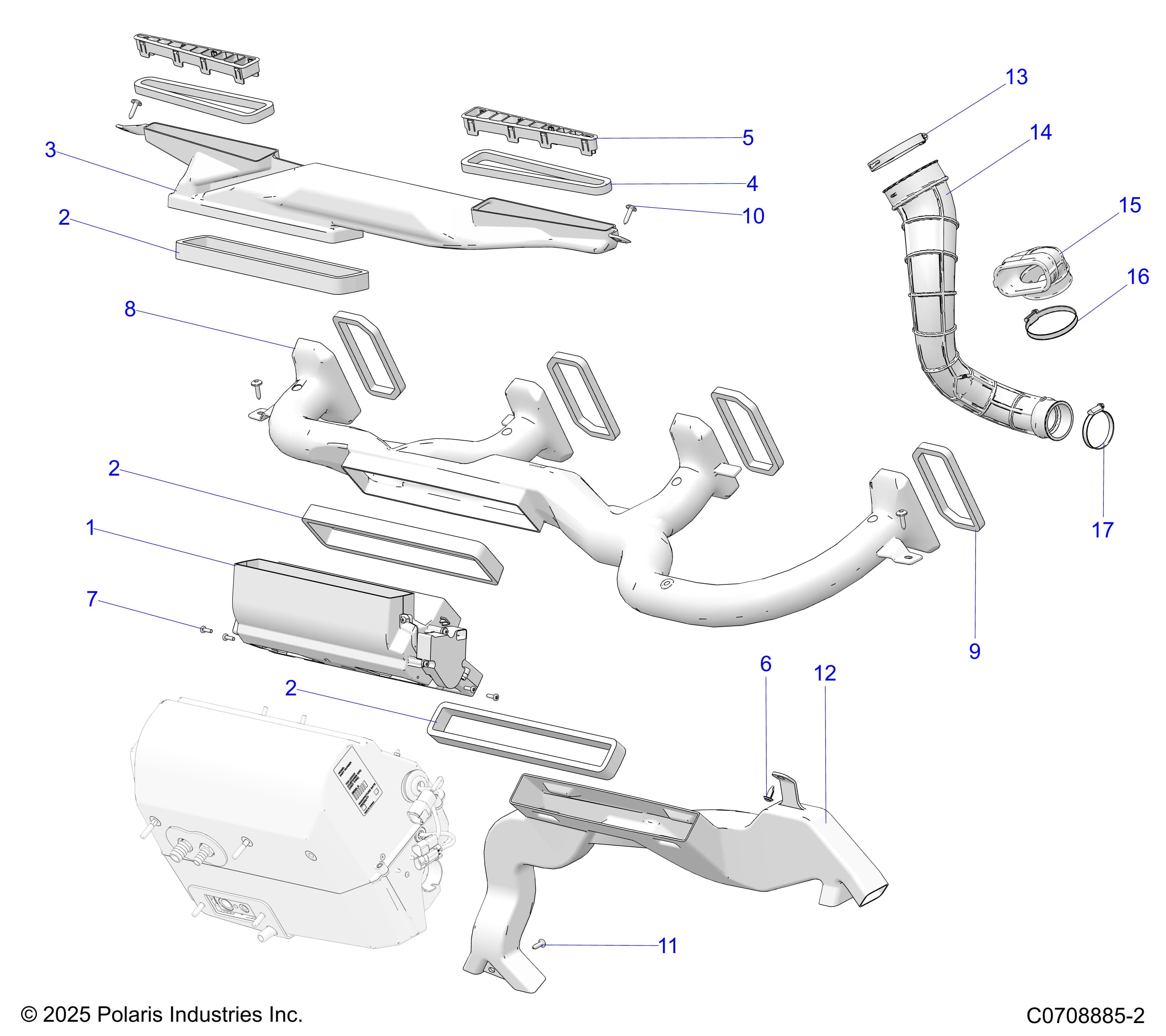 2026 POLARIS XPEDITION ADV 5 NORTHSTAR β BODY, HVAC DUCTING diagram