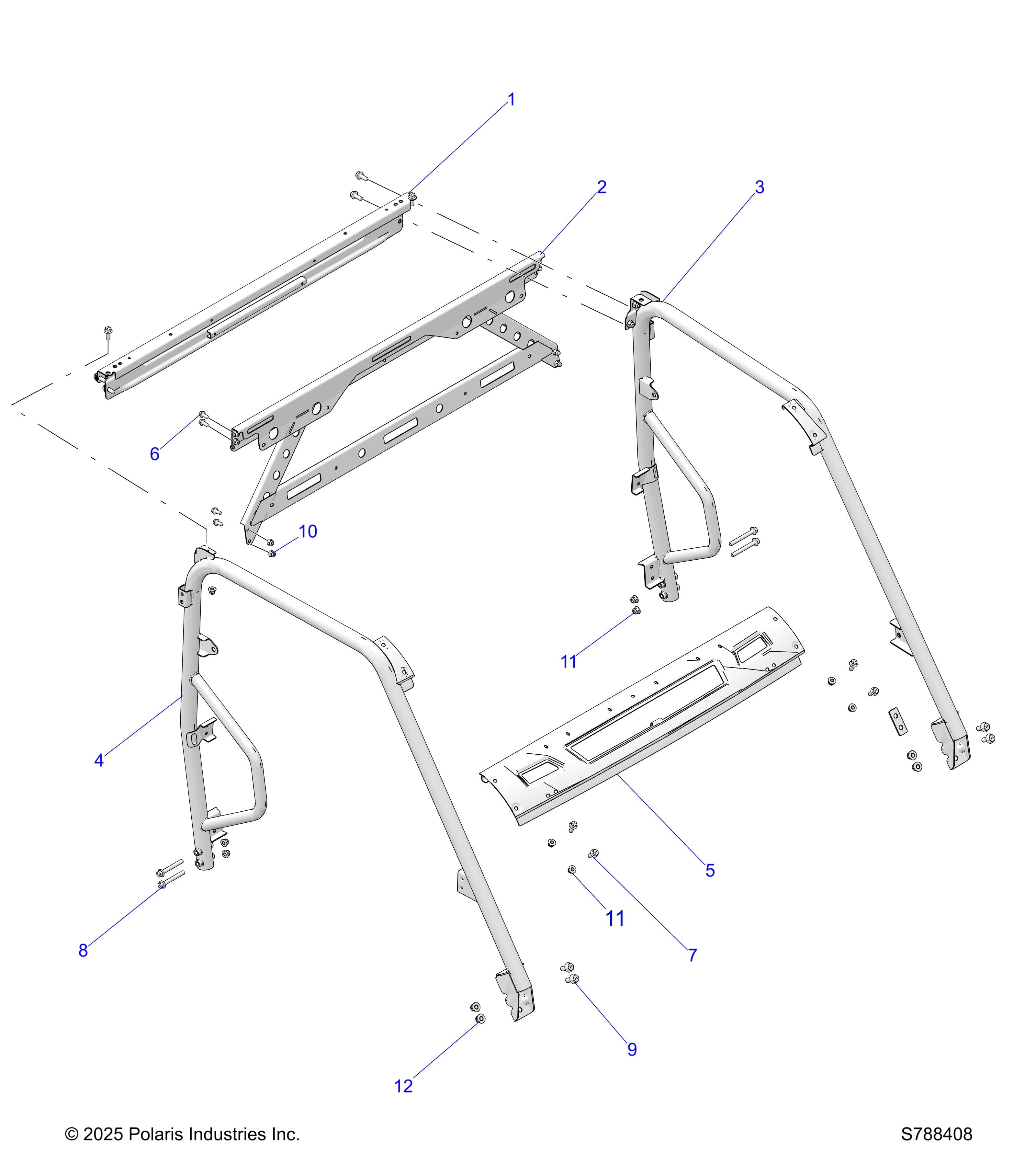 2026 RANGER 500 β CHASSIS, CAB FRAME diagram