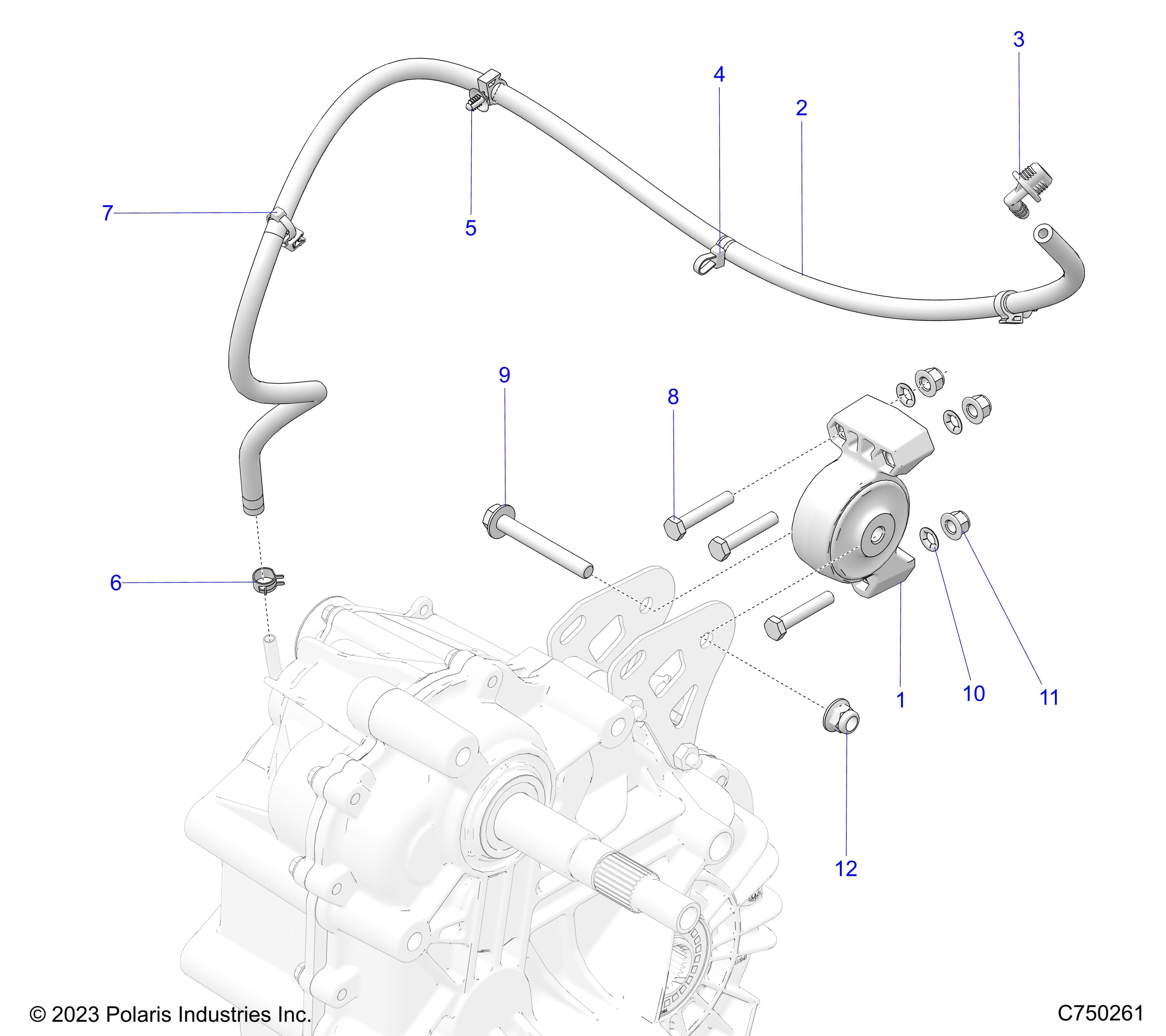 2026 RZR PRO S4 SPORT β DRIVE TRAIN, MAIN GEARCASE MOUNTING - Z26S4E92A4/B4/A6/B6 (C750261) diagram